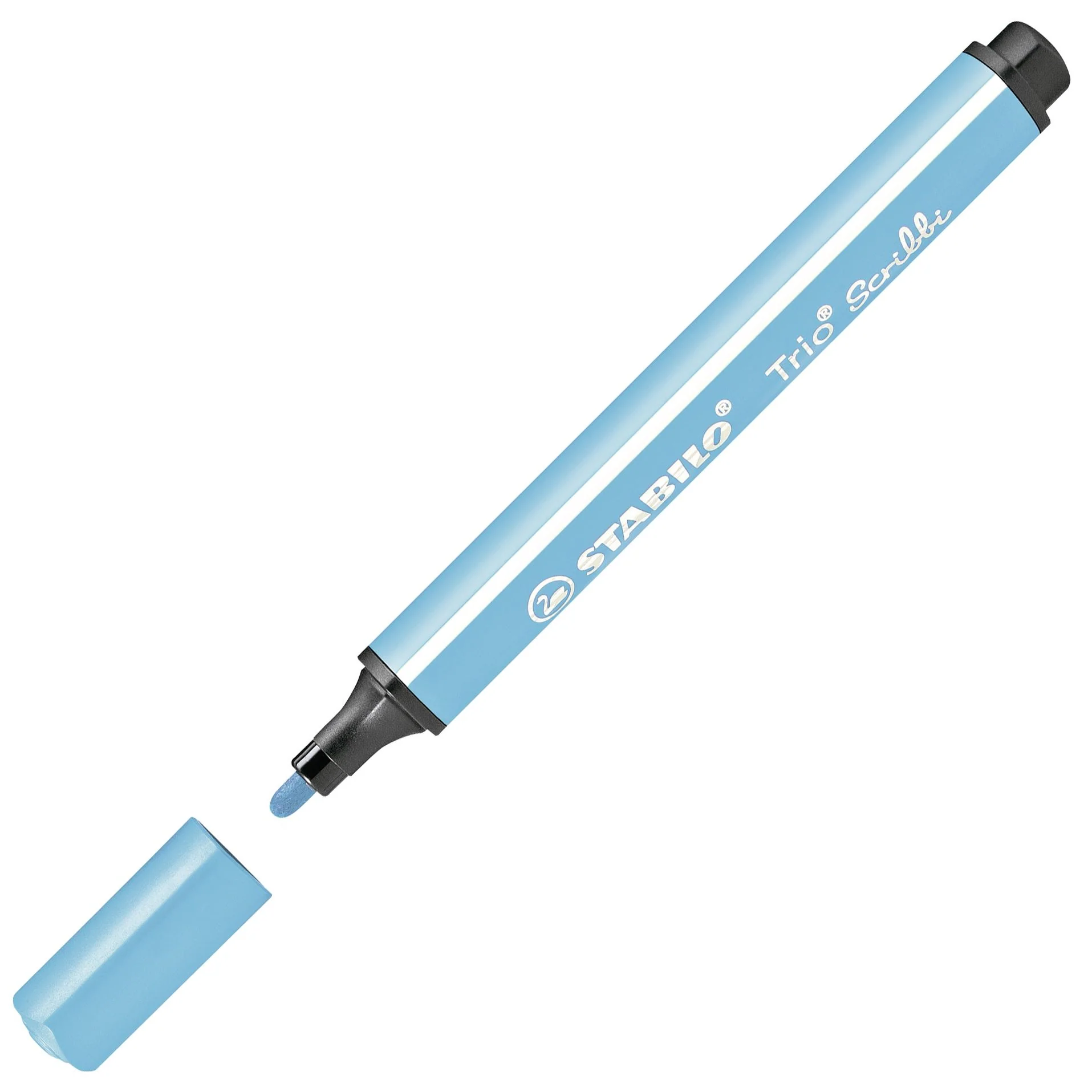 Pennarello triangolare con punta ammortizzata - STABILO Trio Scribbi - Azzurro - Image 2
