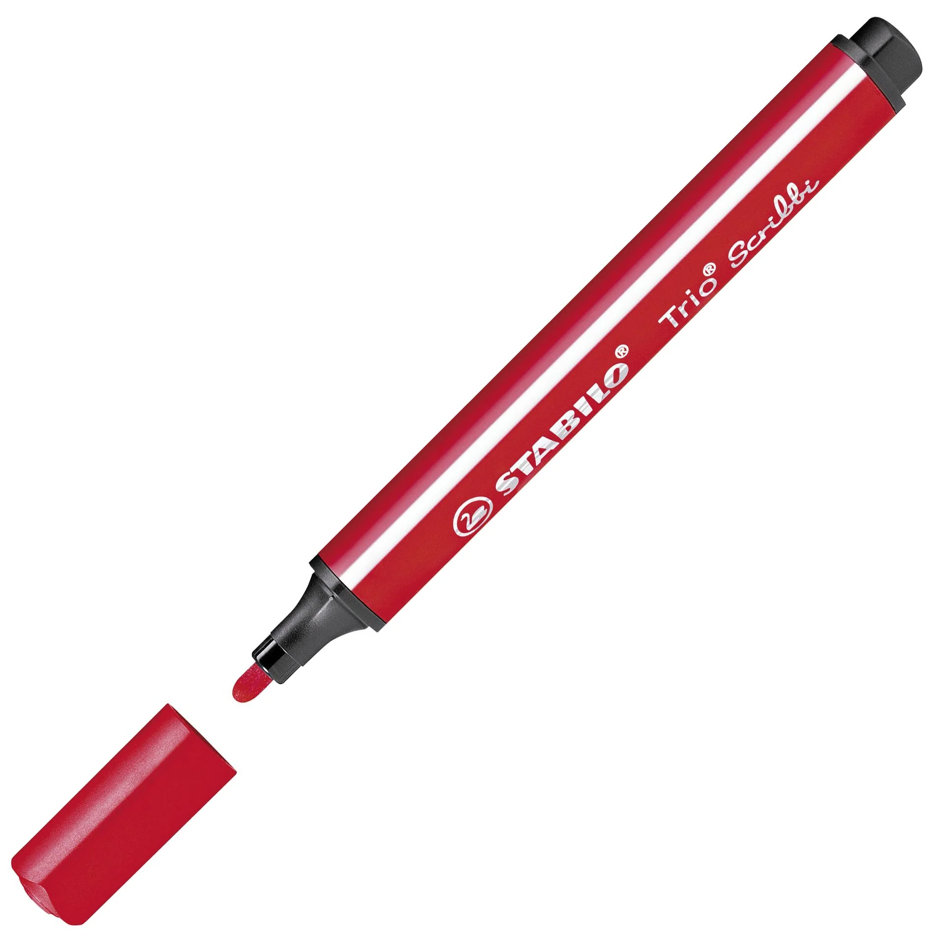 Pennarello triangolare con punta ammortizzata - STABILO Trio Scribbi - Rosso - Image 2