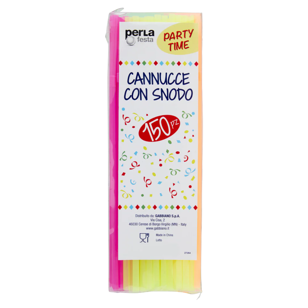 Per la festa Party Time Cannucce con snodo 150 pz