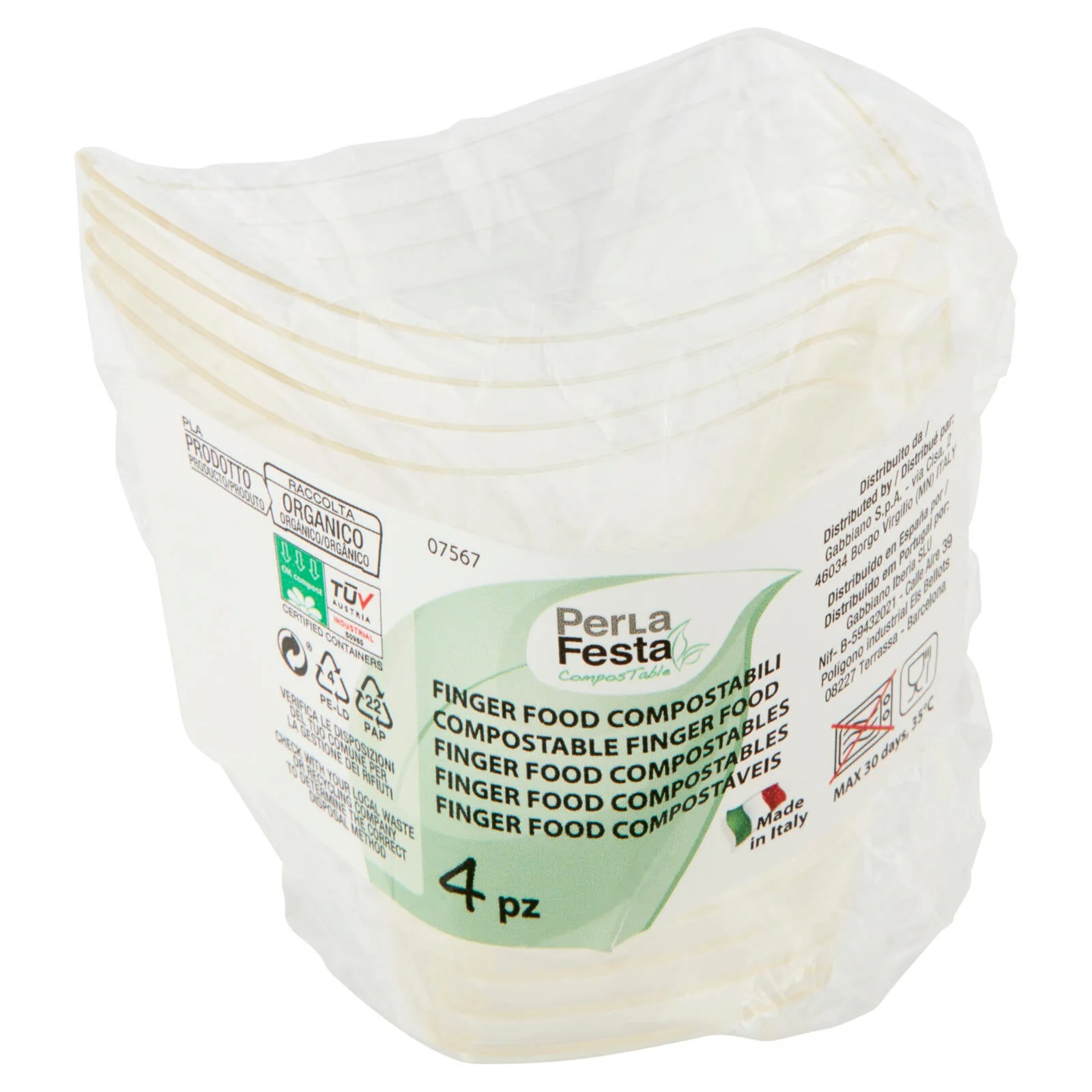 PerLa Festa ComposTable Finger Food Compostabili 4 pz - Image 2