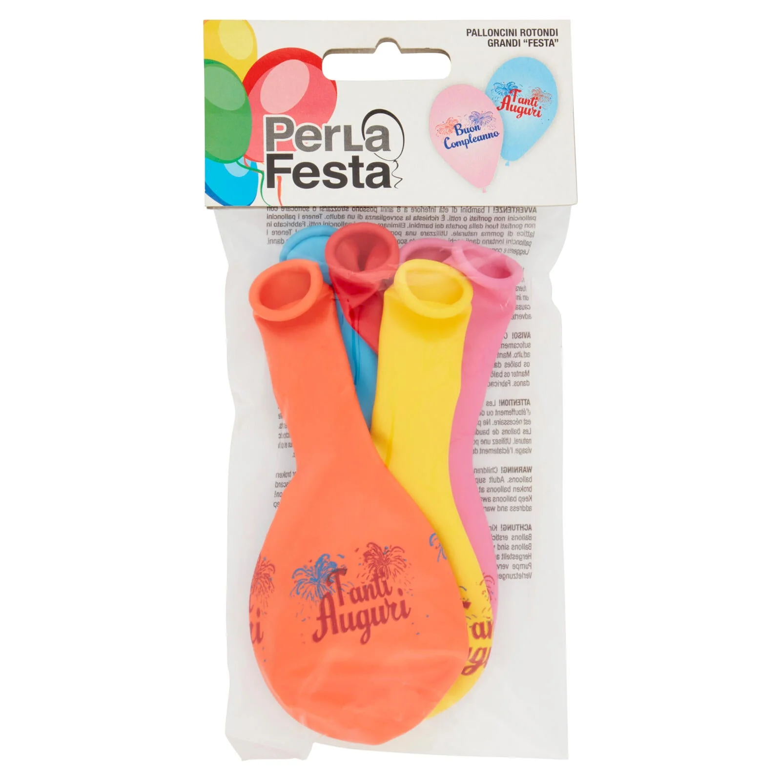 PerLa Festa Palloncini Rotondi Grandi "Festa" 6 pz - Image 2