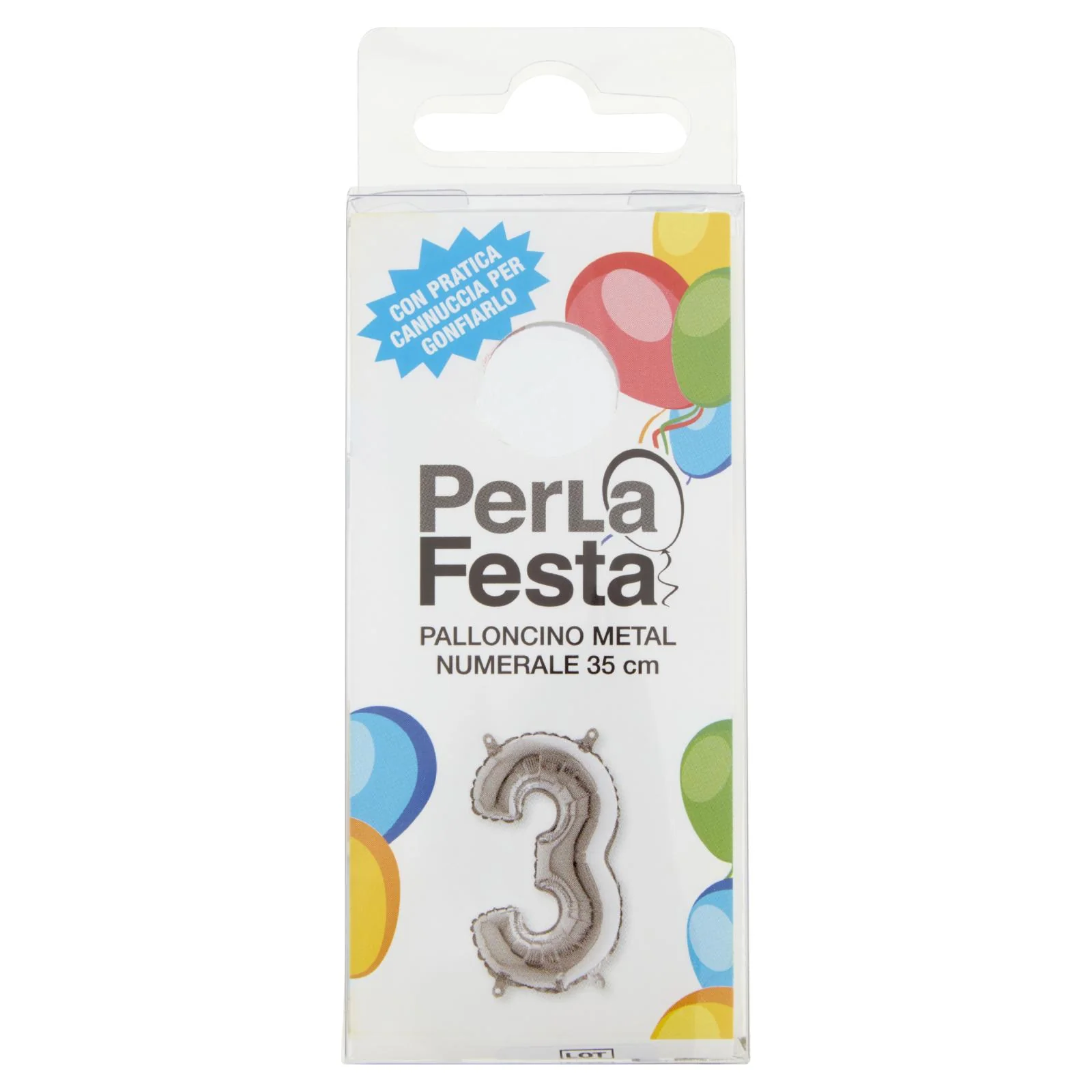 PerLa Festa Palloncino Metal Numerale 35 cm n. 3