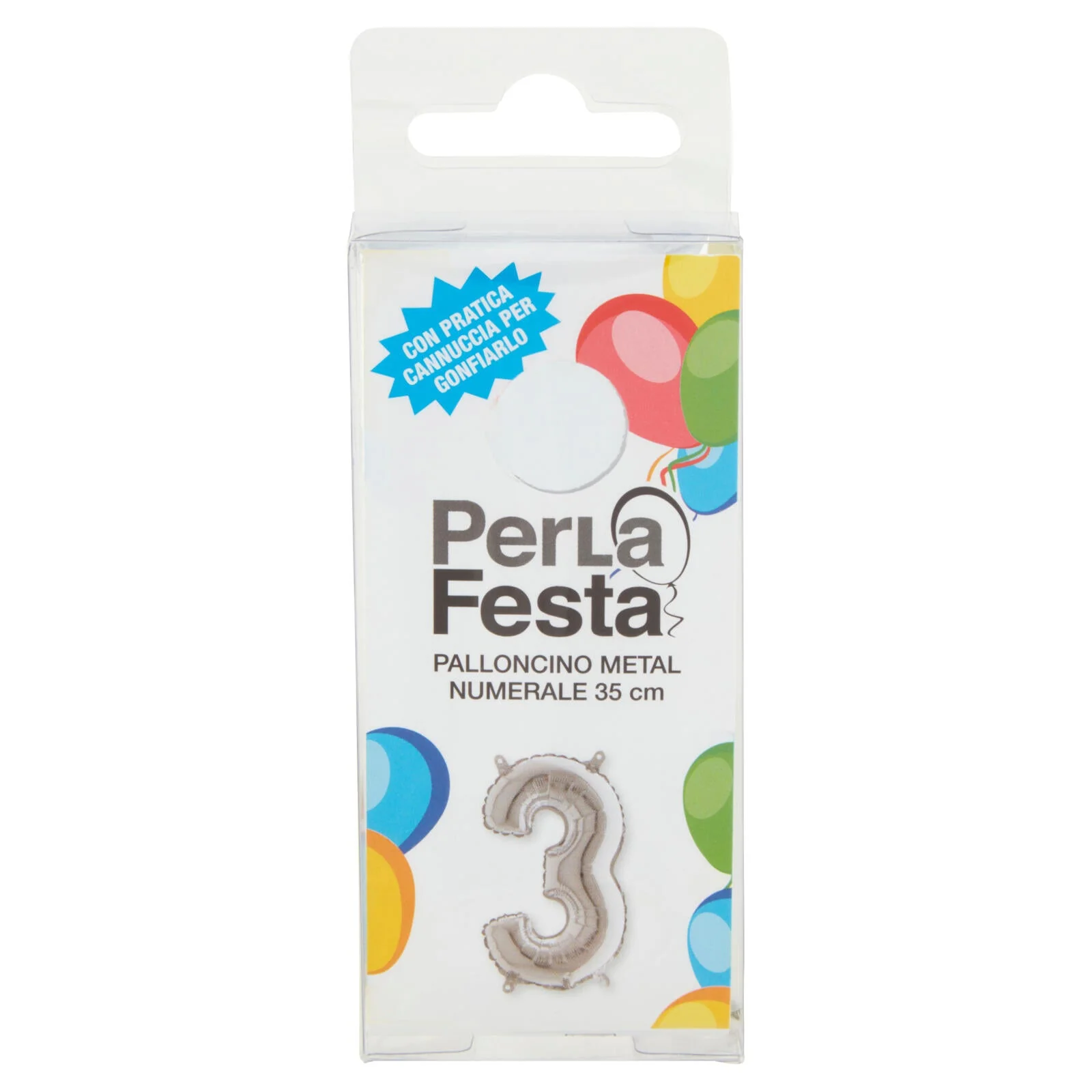 PerLa Festa Palloncino Metal Numerale 35 cm n. 3 - Image 2