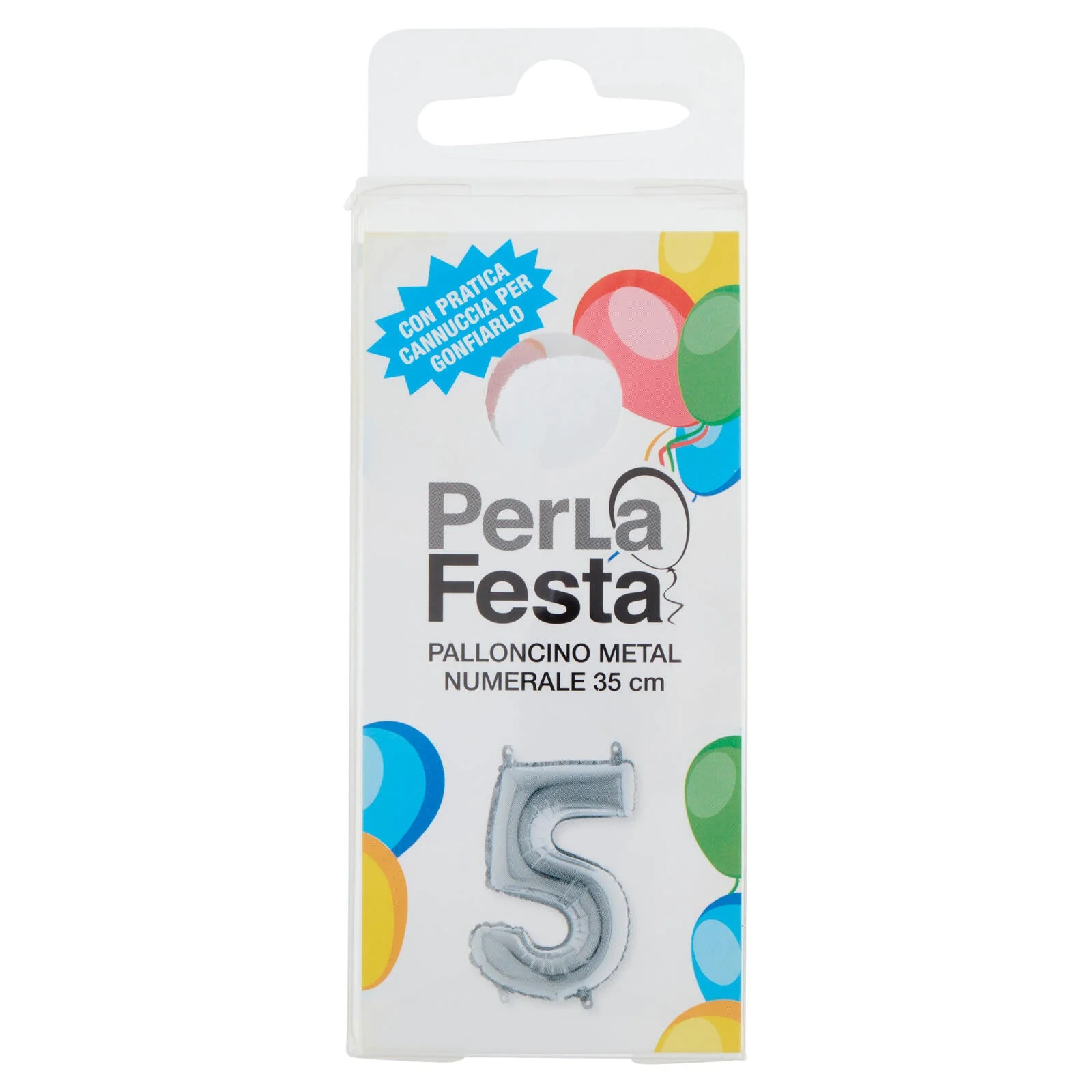 PerLa Festa Palloncino Metal Numerale 35 cm Palloncino mylar n.5 1 pz - Image 4