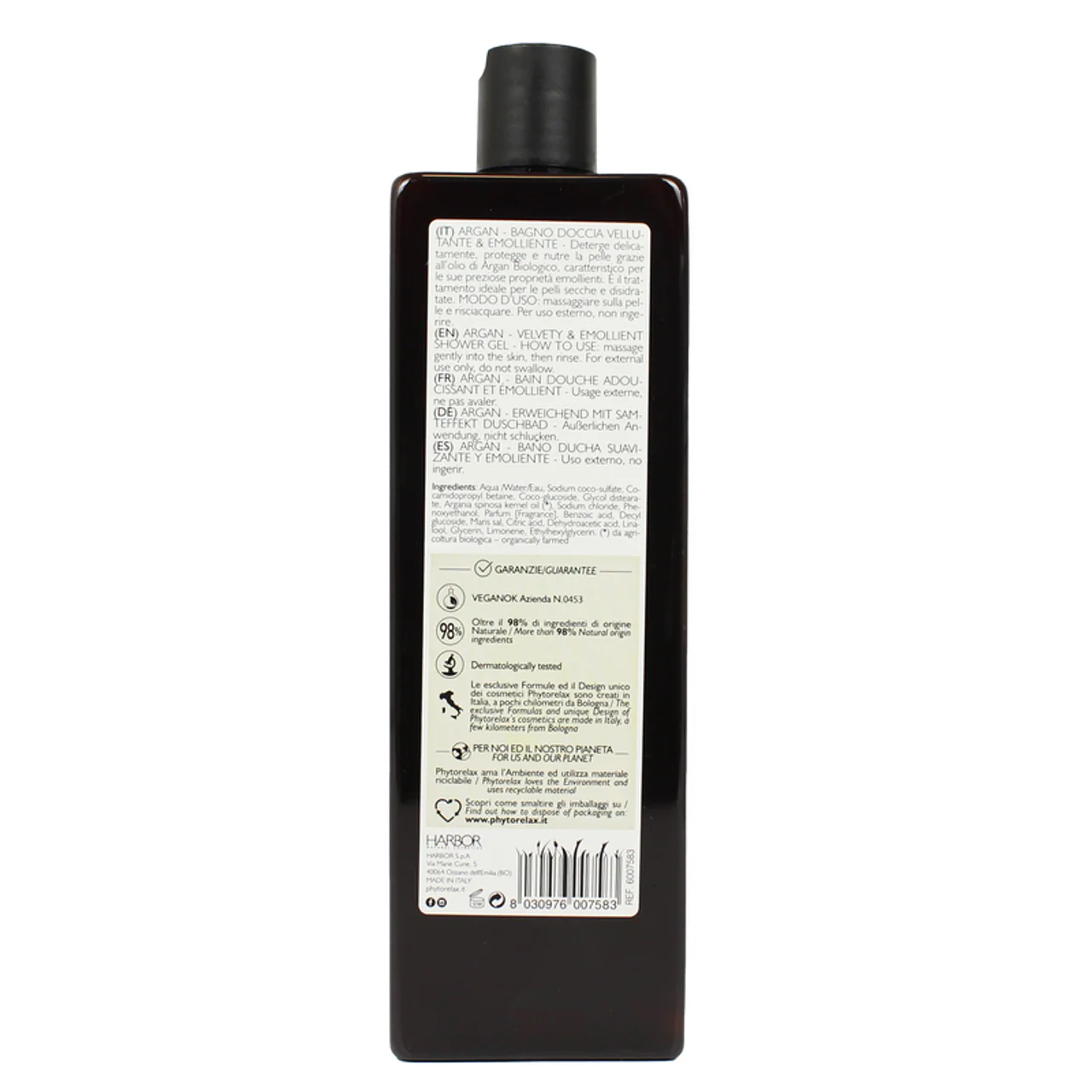PHYTORELAX - Bagnoschiuma doccia gel all'Olio di Argan per una pelle morbida e idratata - 500 ml - Image 2