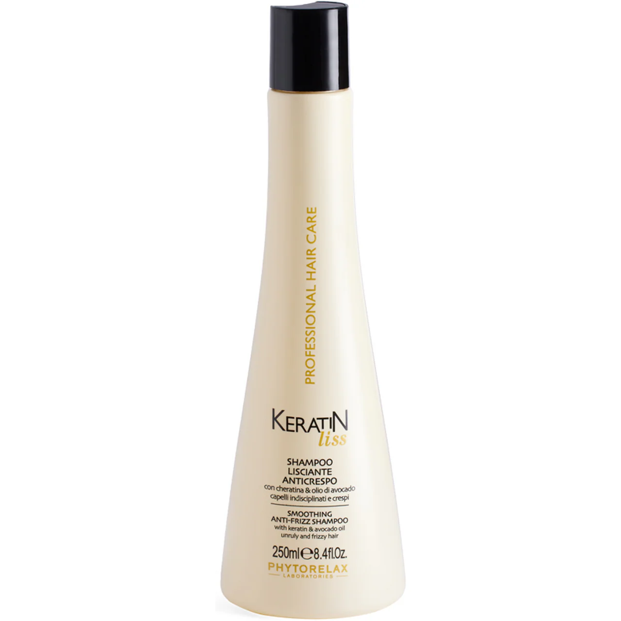 PHYTORELAX - Shampoo lisciante anticrespo con cheratina e olio di avocado - 250 ml