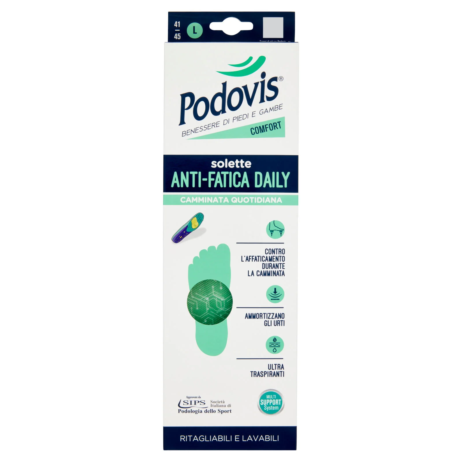 Podovis Comfort solette Anti-Fatica Daily L 41/45 1 Paio