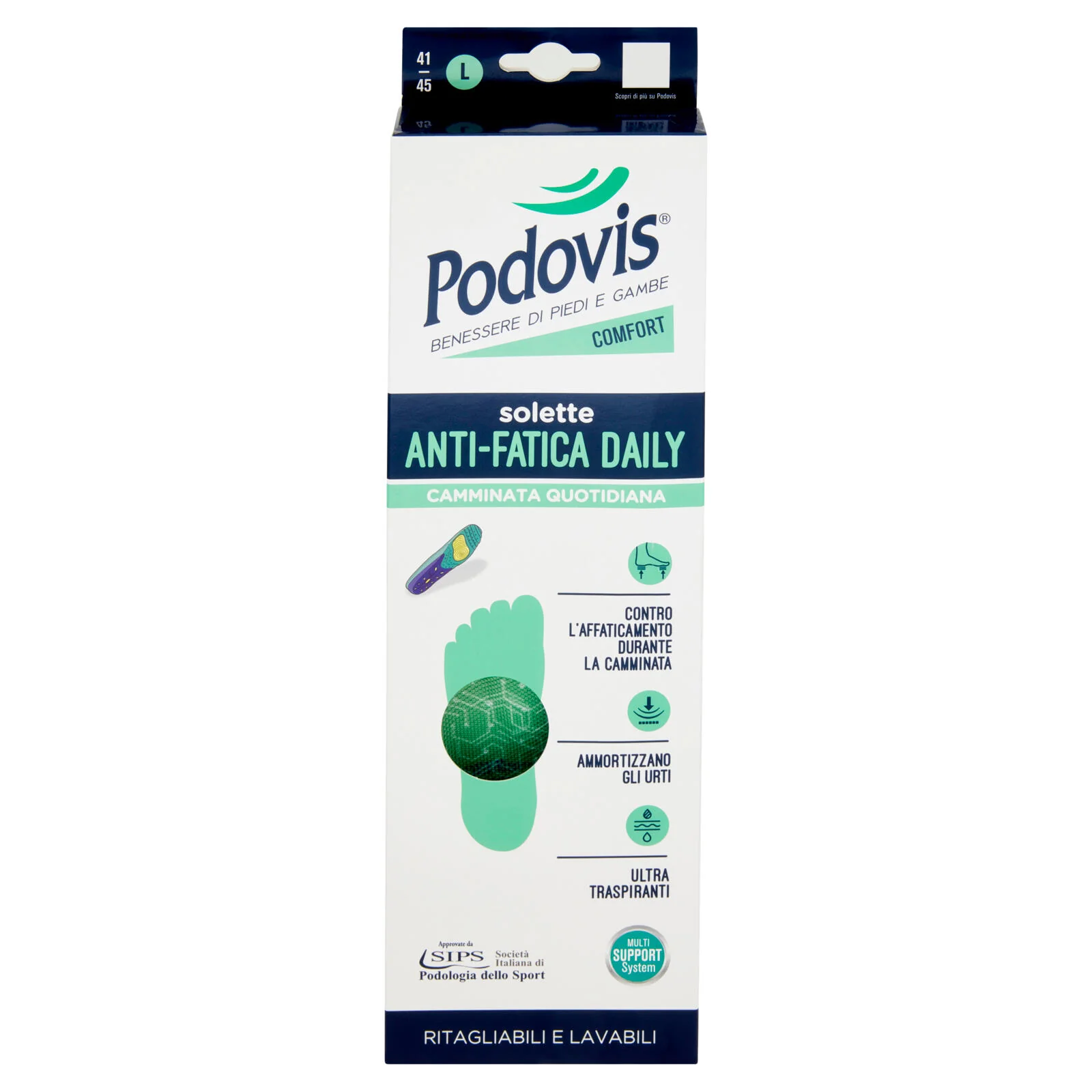 Podovis Comfort solette Anti-Fatica Daily L 41/45 1 Paio - Image 2