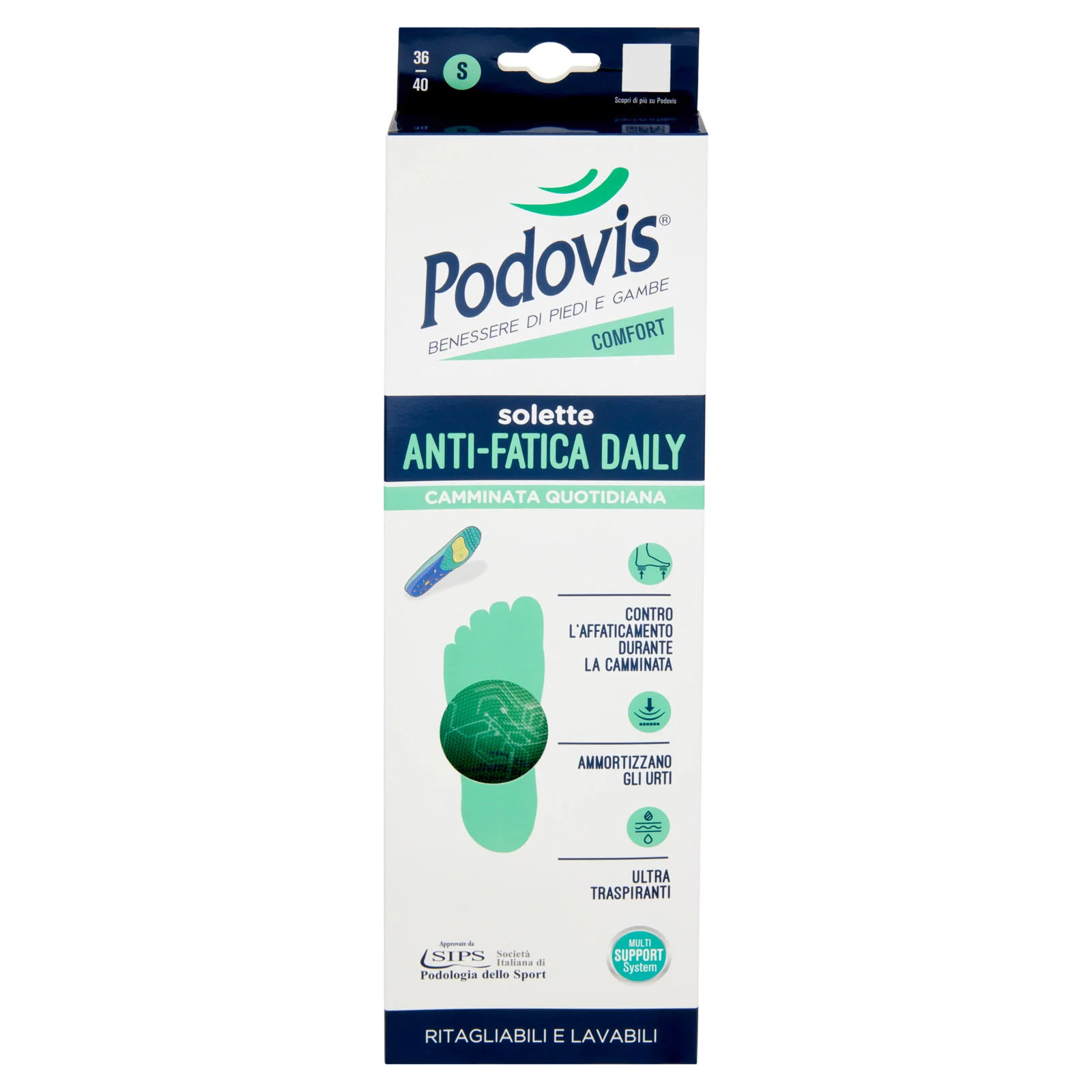 Podovis Comfort solette Anti-Fatica Daily S 36/40 1 Paio - Image 2