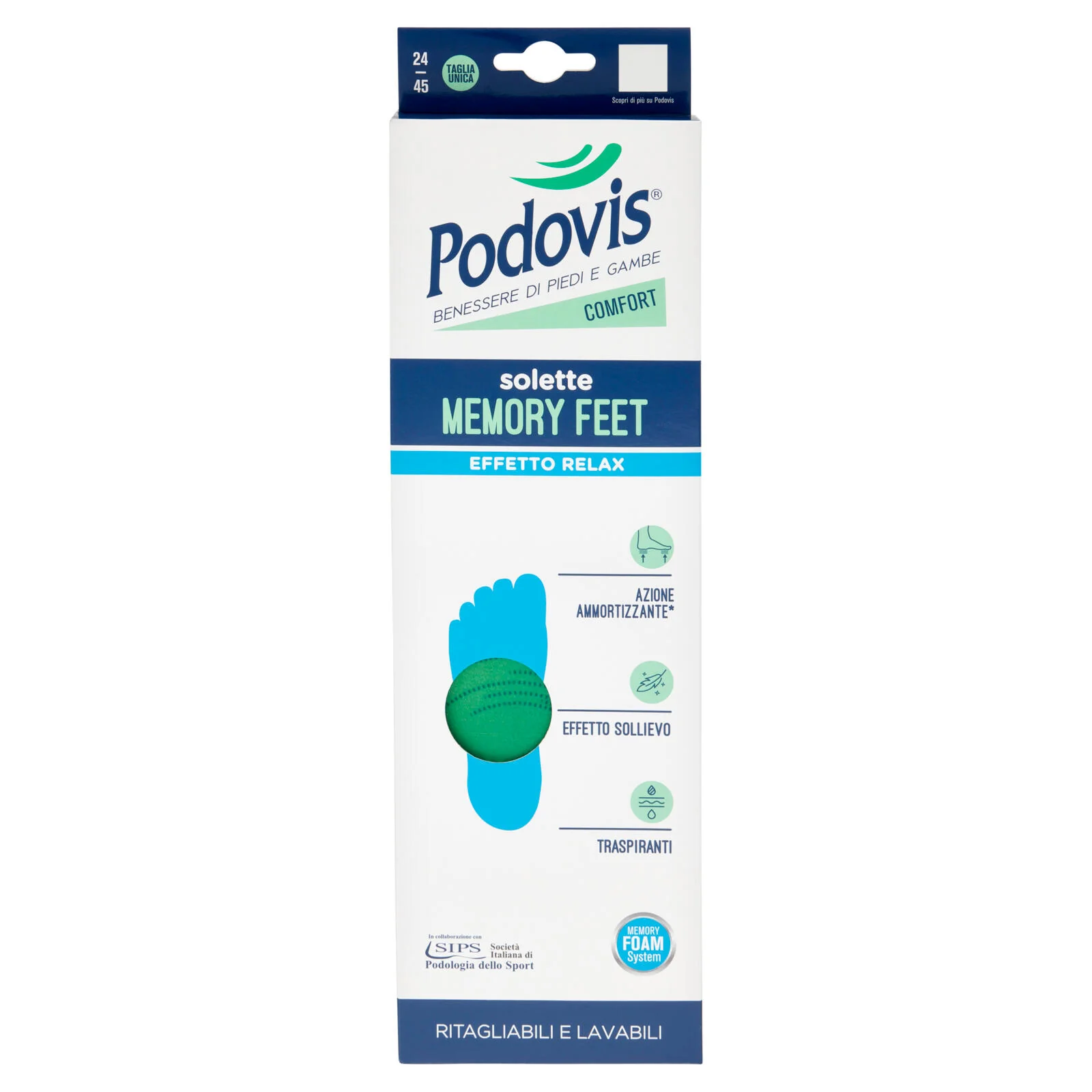 Podovis Comfort Solette Memory Feet Taglia Unica 24/45 1 Paio - Image 2