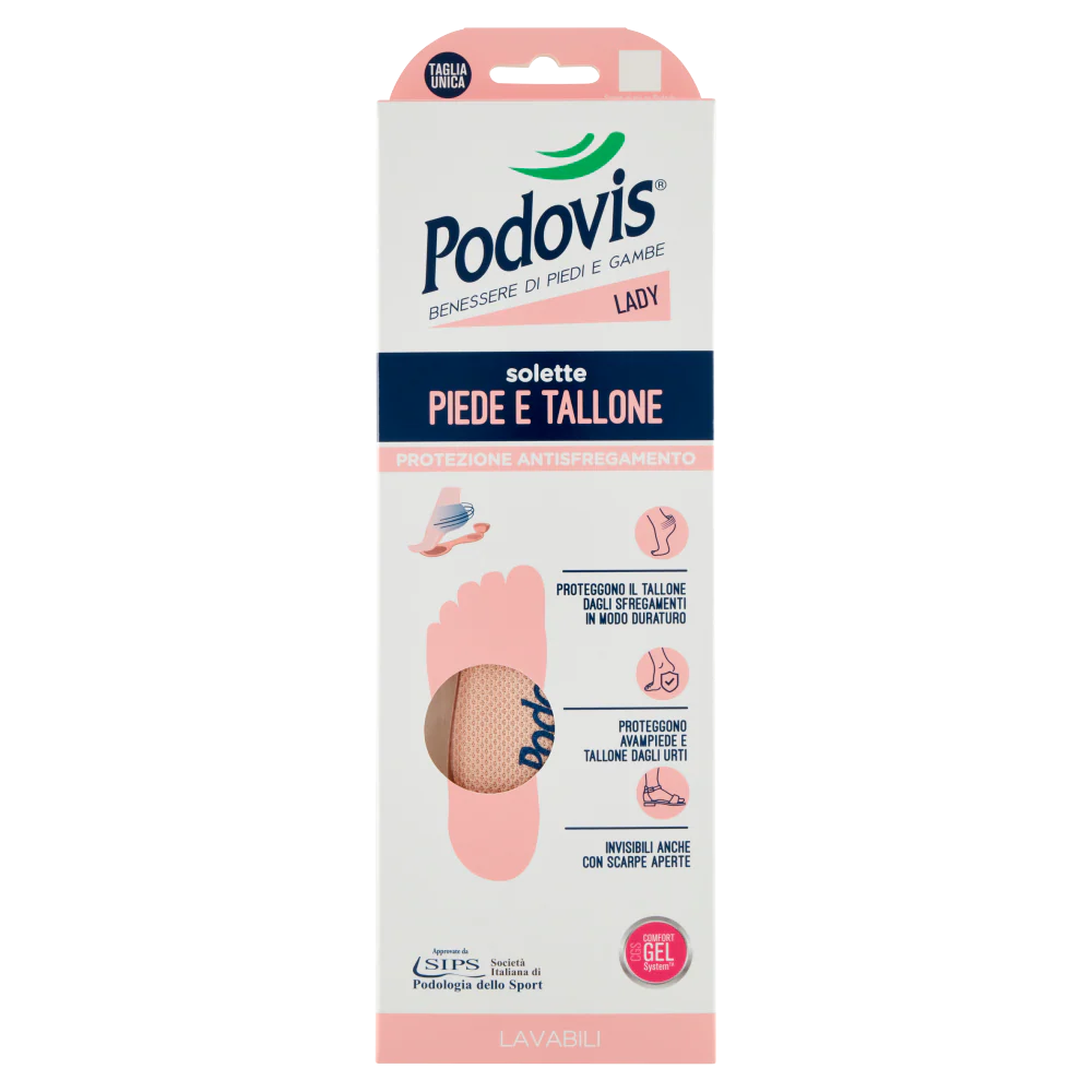 Podovis Lady solette Piede e Tallone Taglia Unica 1 Paio