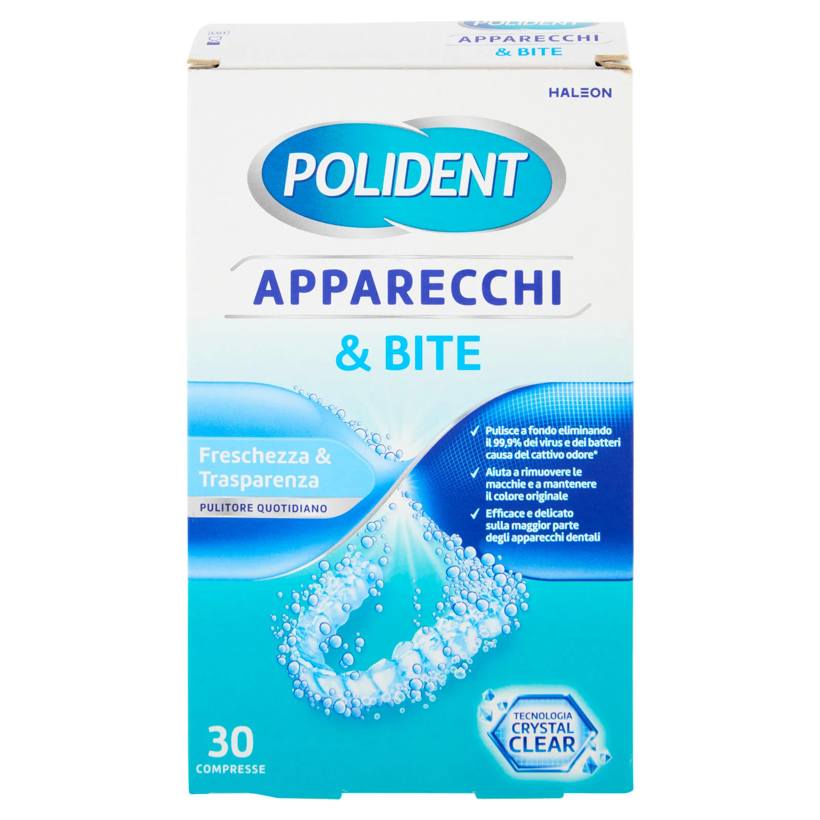 Polident Apparecchi & Bite, Pulitore per Protesi Dentale, Apparecchi, Allineatori, Bite 30 compresse - Image 2