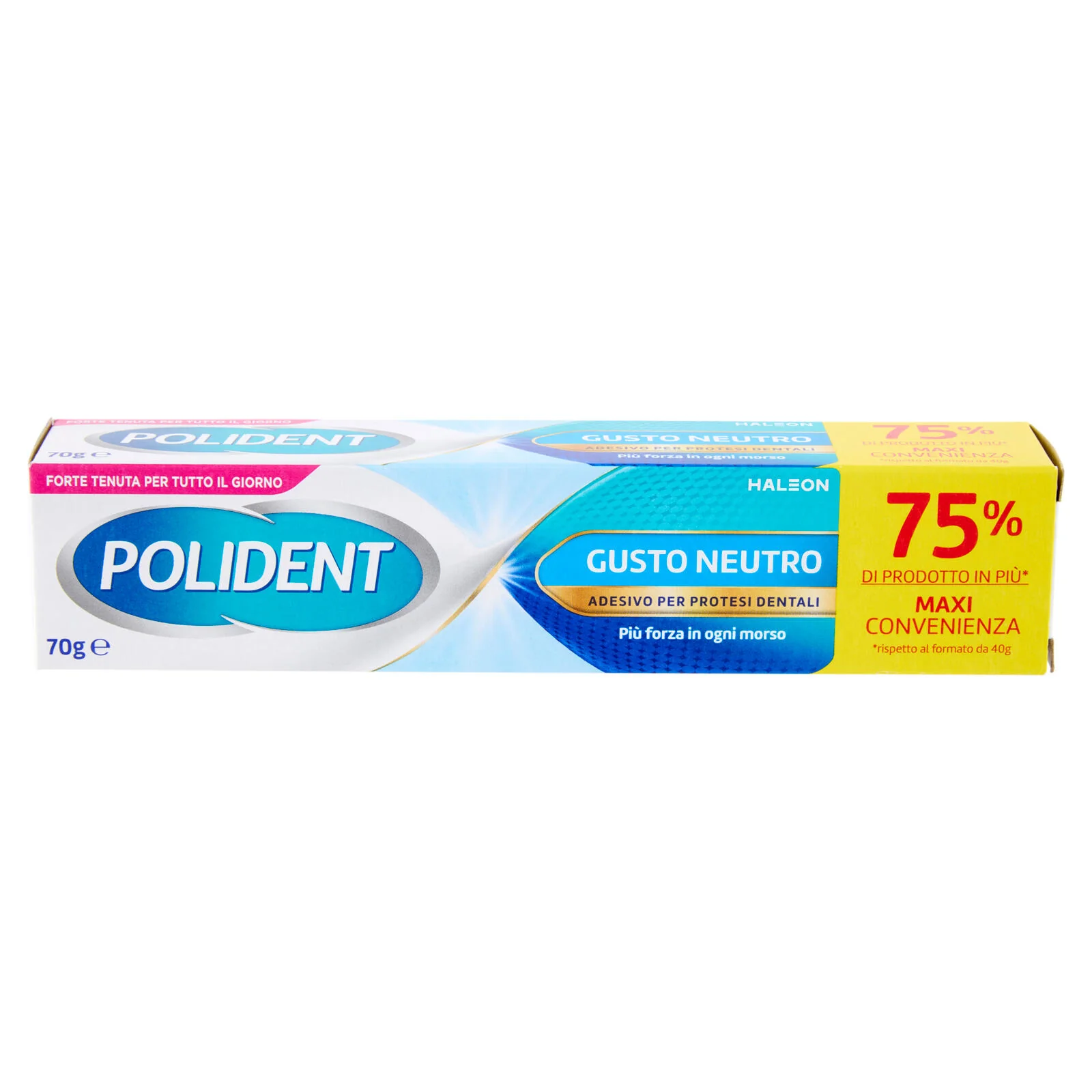 Polident Gusto Neutro, adesivo per protesi dentale, Forte tenuta per tutto il giorno, 70g - Image 2