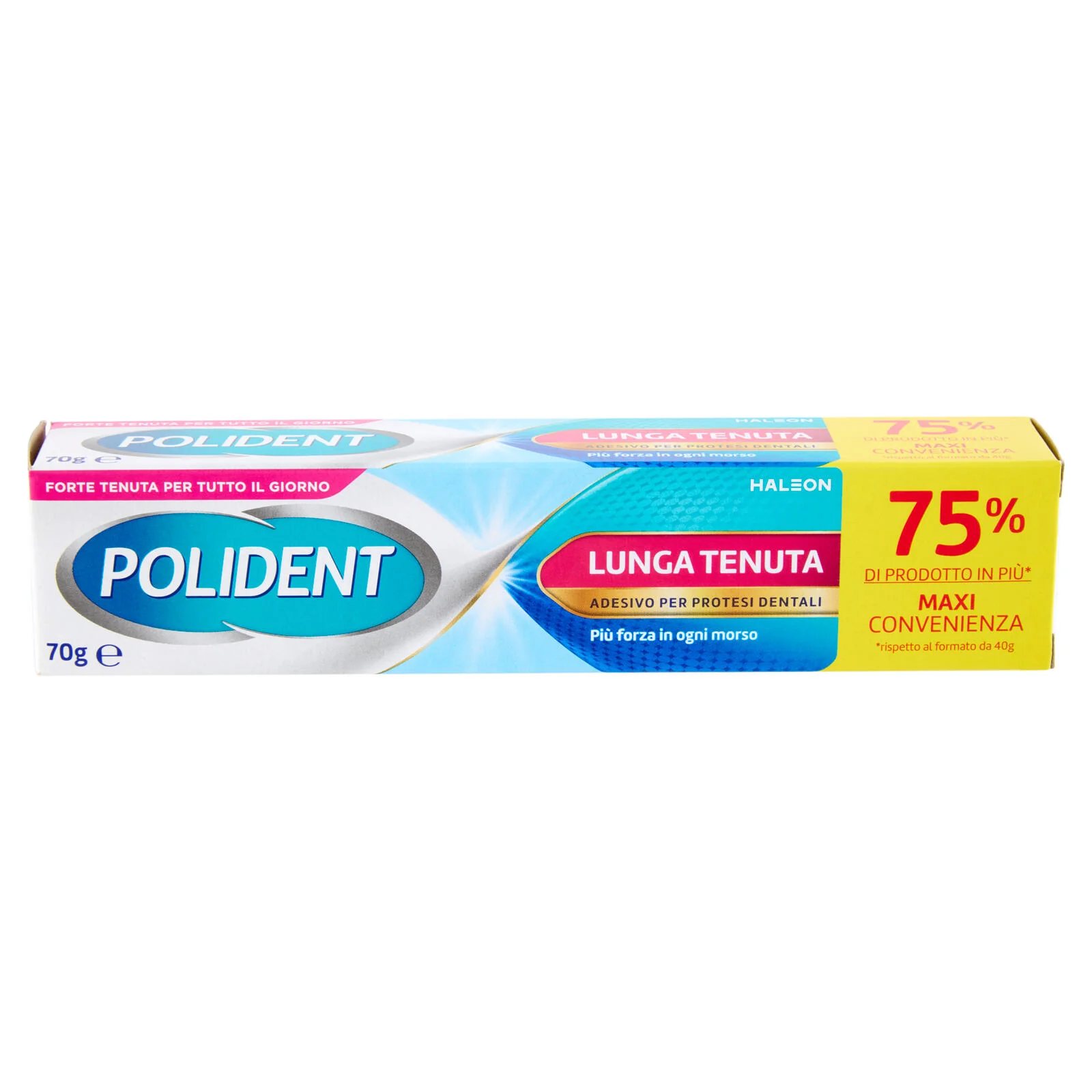 Polident Lunga Tenuta, Adesivo per Protesi Dentale, 12 Ore di Tenuta, Gusto Menta Delicata, 70 g - Image 2