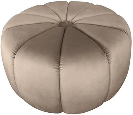 POUF IN VELLUTO TORTORA LIANA 60X32