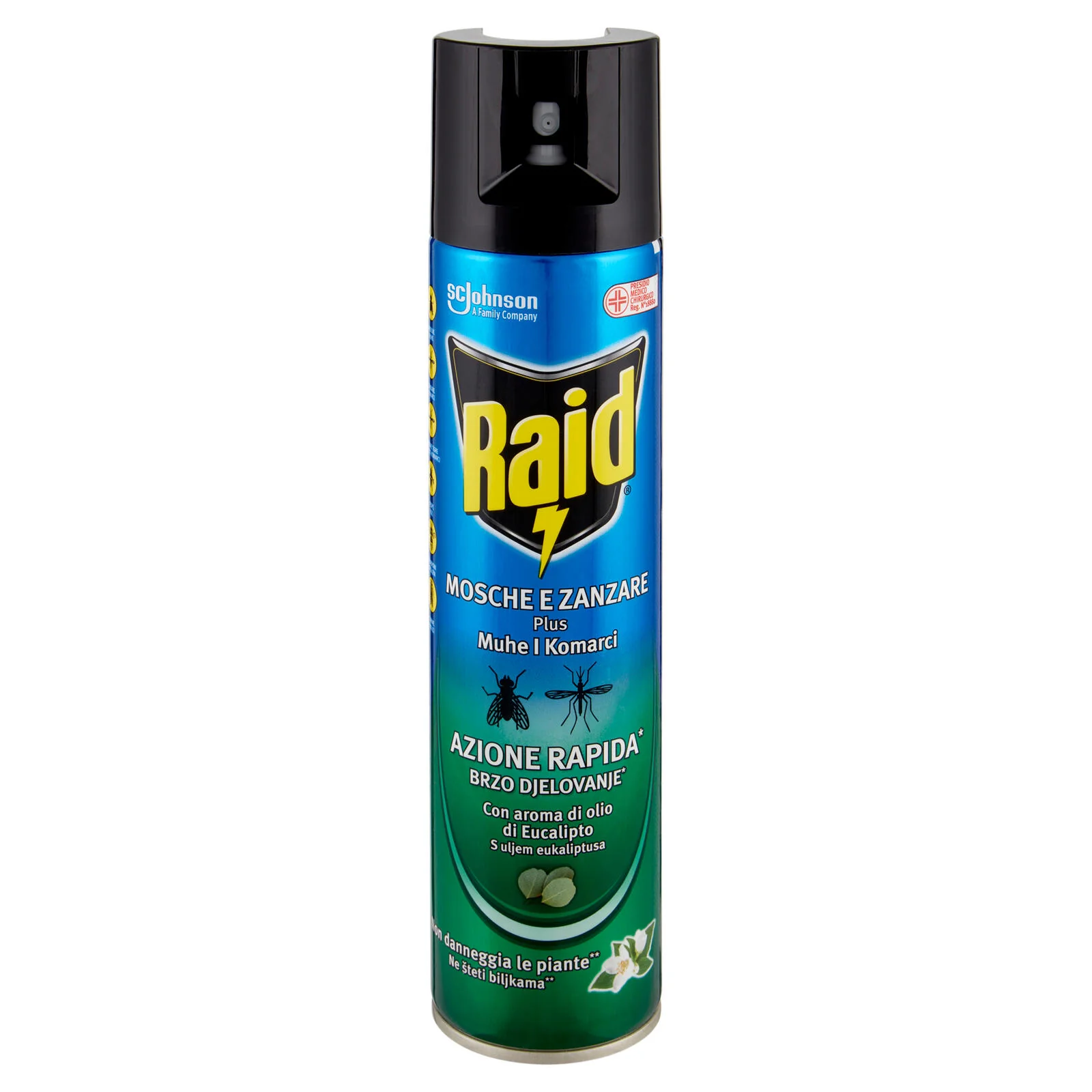 Raid Mosche e Zanzare Spray Eucalipto Insetticida, Antizanzare e Antimosche, Azione rapida, 400 ml - Image 2