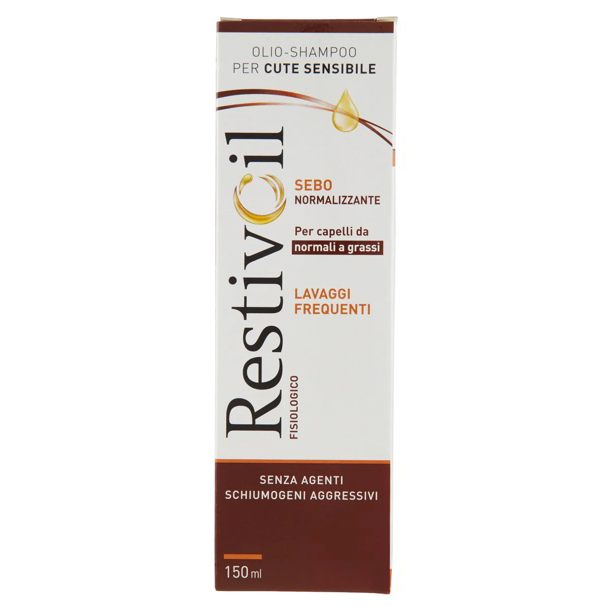 RestivOil Fisiologico Olio-Shampoo per Cute Sensibile per capelli da normali a grassi 150 ml