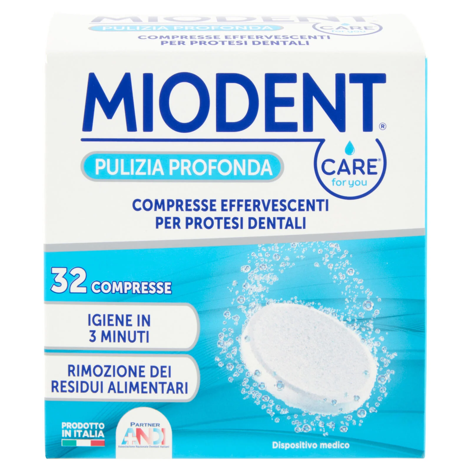 Miodent Care for you Pulizia Profonda Compresse Effervescenti per Protesi Dentali 32 pz - Image 2