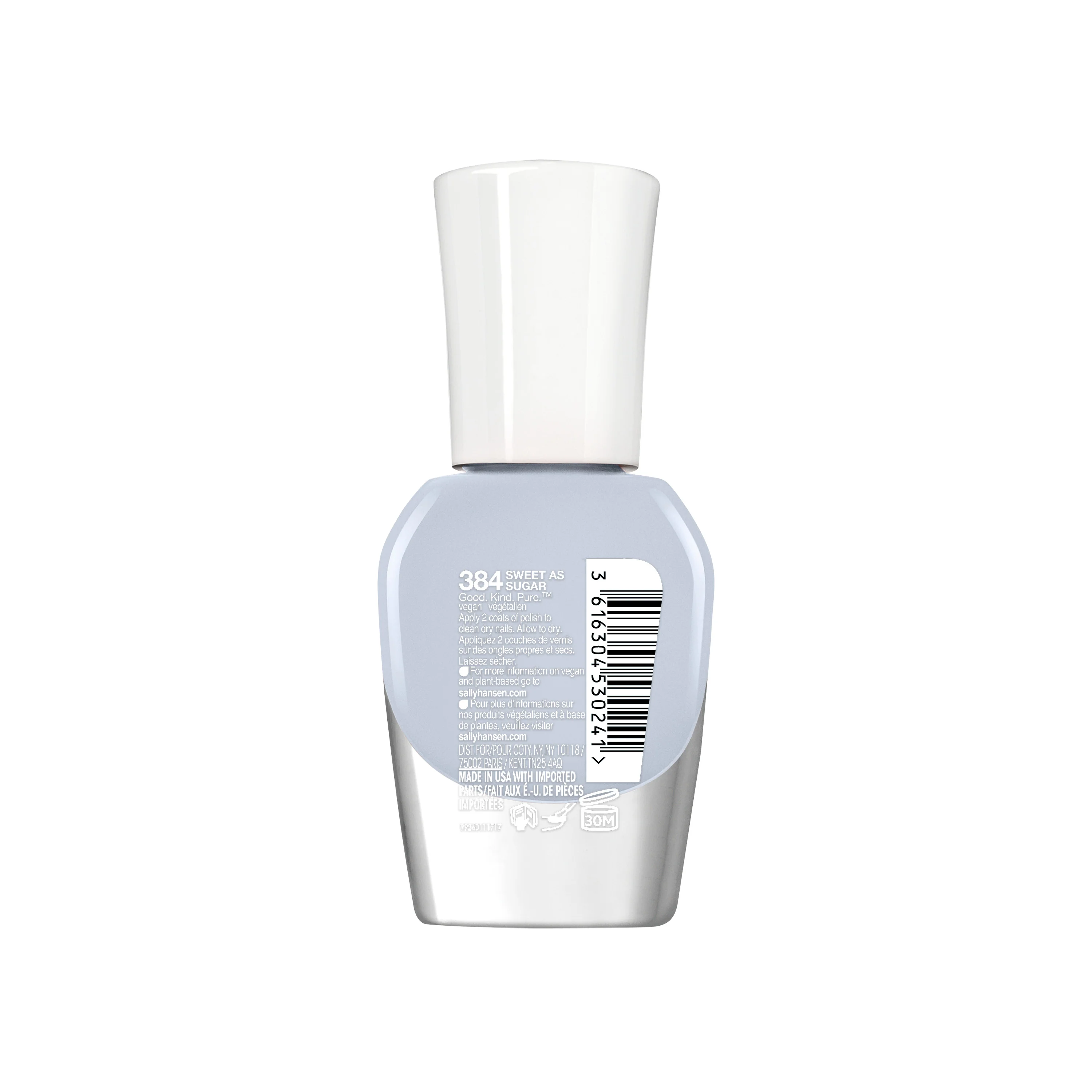 Sally Hansen Smalto per unghie Good.Kind.Pure, Finish cremoso, Formula Vegana, 384 Sweet as Sugar - 0.33 fl oz - Image 2