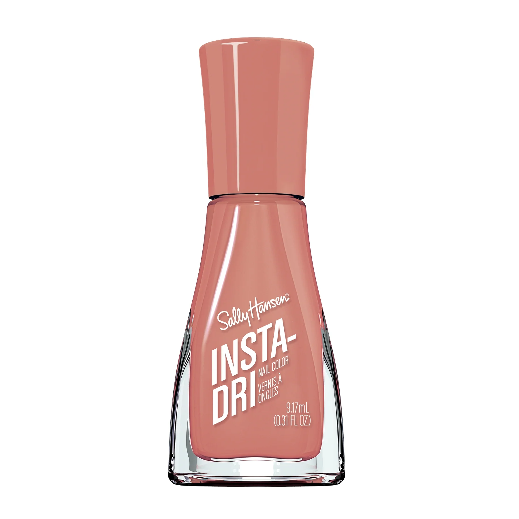 Sally Hansen Smalto per Unghie Insta-Dri, Formula 3 in 1, Base, Colore e Top Coat, Asciuga rapidamente, Pennello di Precisione, 218 Fast Mauver