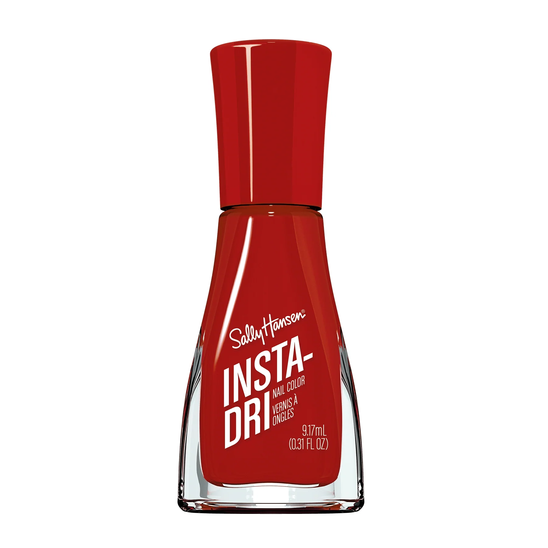 Sally Hansen Smalto per Unghie Insta-Dri, Formula 3 in 1, Base, Colore e Top Coat, Asciuga rapidamente, Pennello di Precisione, 390 That'S A-Blazing!