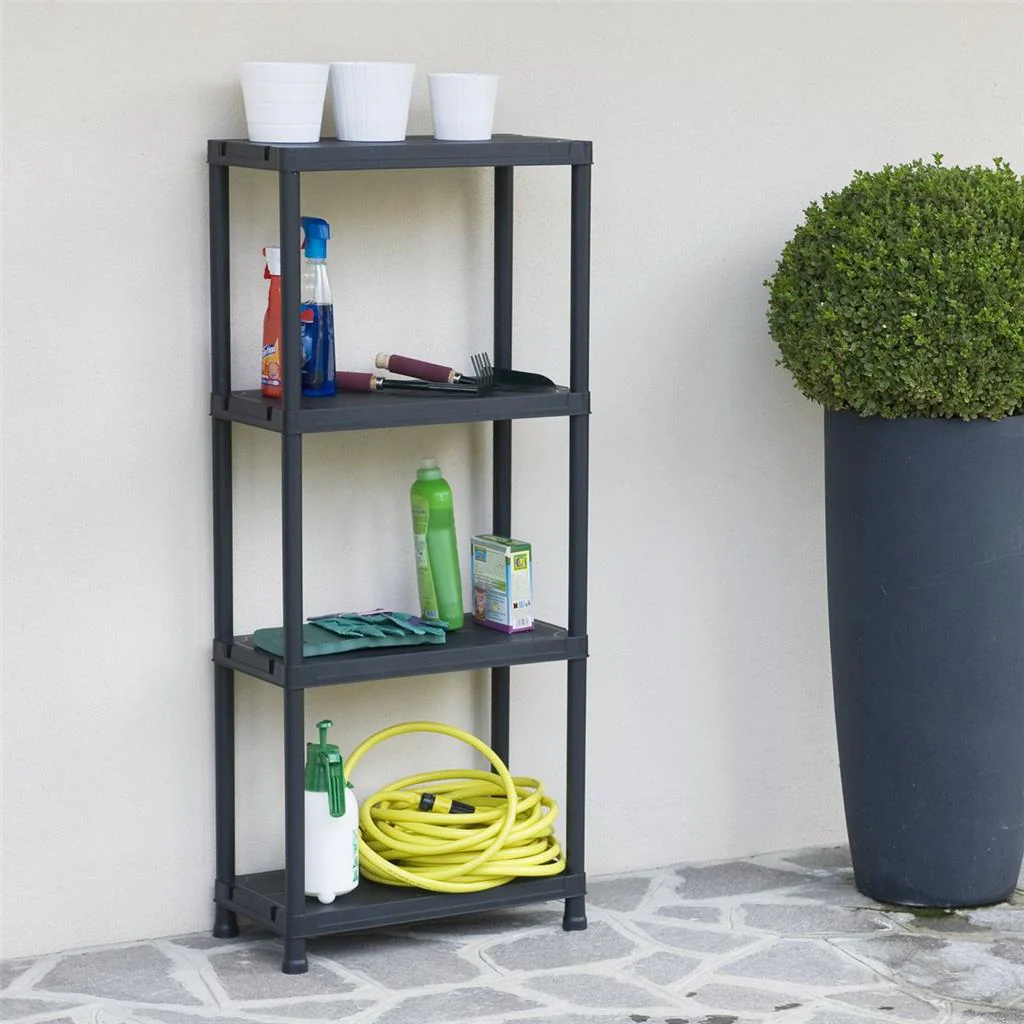 Toomax - Scaffale 4 Ripiani Multiuso in Resina - Nero 60x30x138h cm, 150Kg - Image 9