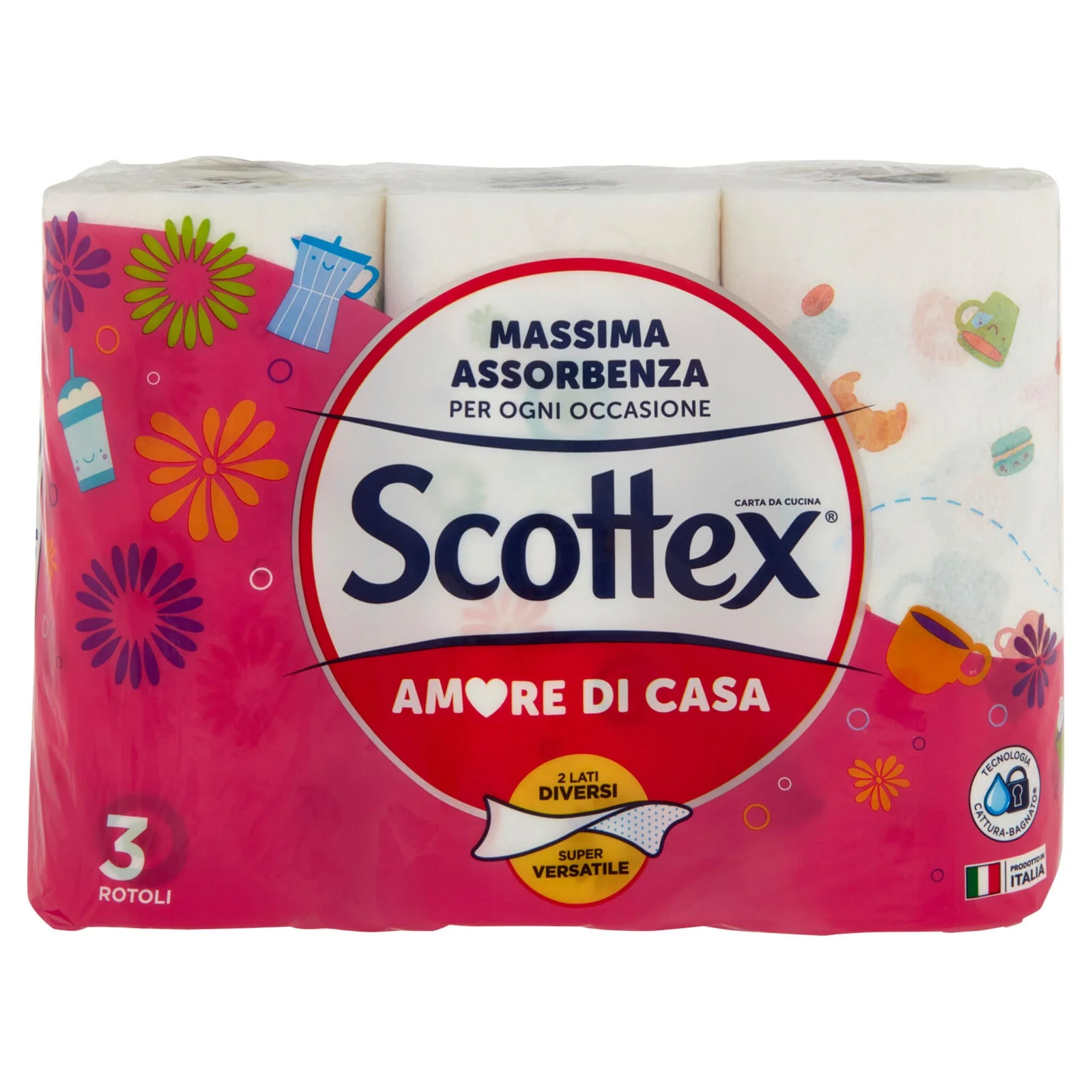 Scottex Amore di Casa Carta da Cucina Rotoli 3 pz - Image 2