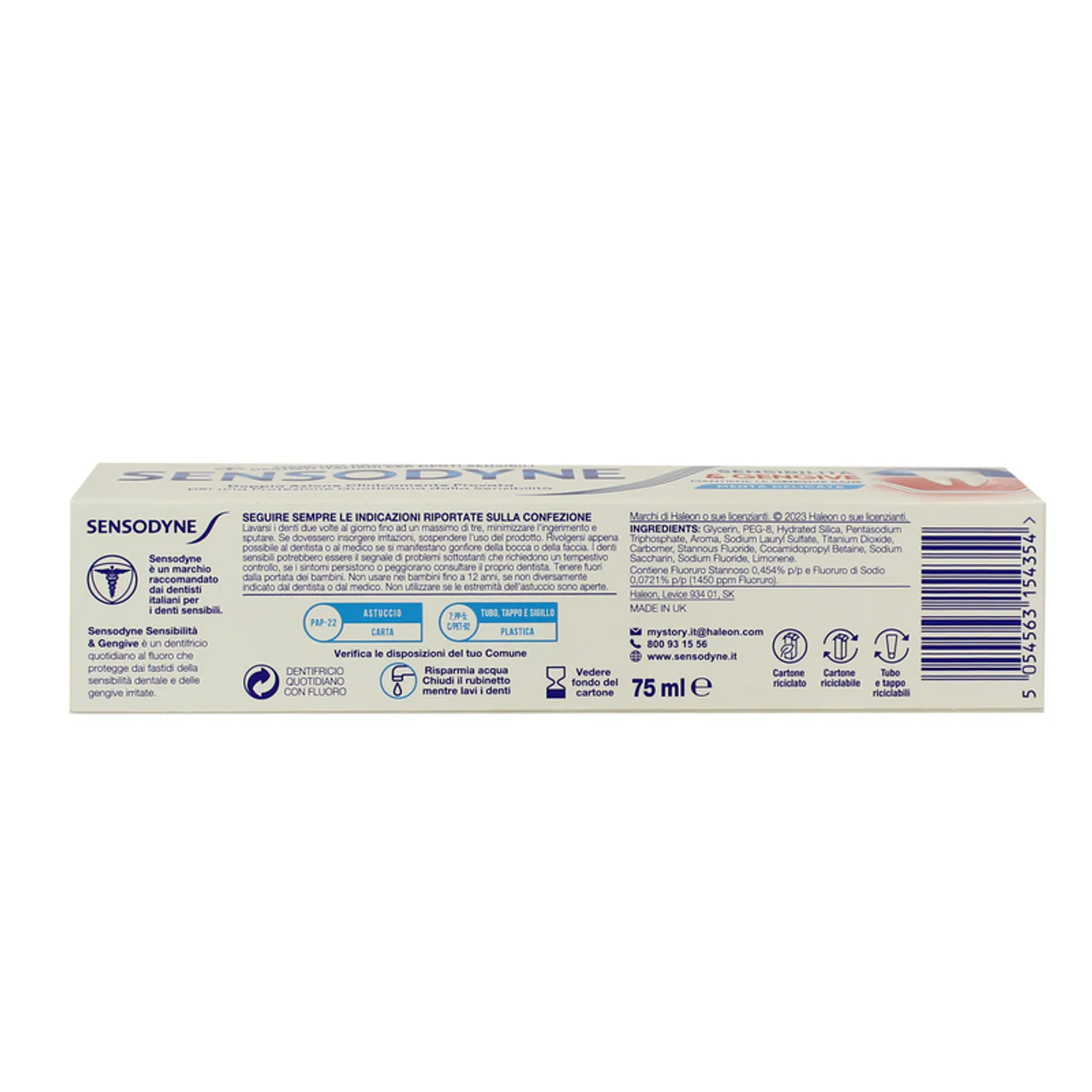 SENSODYNE - Dentifricio per Sensibilità e Gengive alla Menta Delicata - 75 ml - Image 2