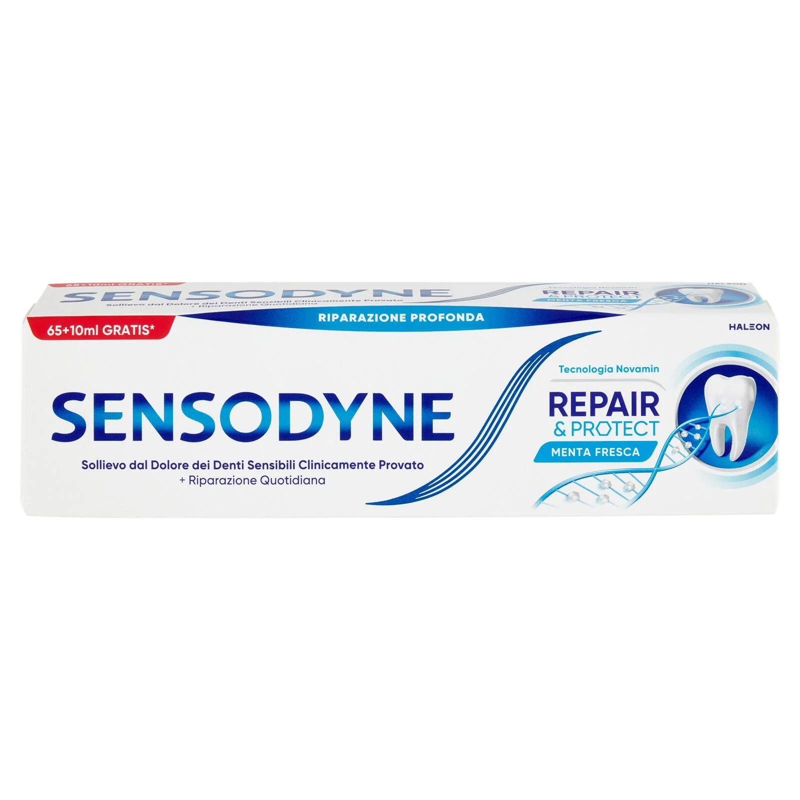 Sensodyne Repair & Protect, Dentifricio per Denti Sensibili, Uso Quotidiano, 65+10ML gratis - Image 2