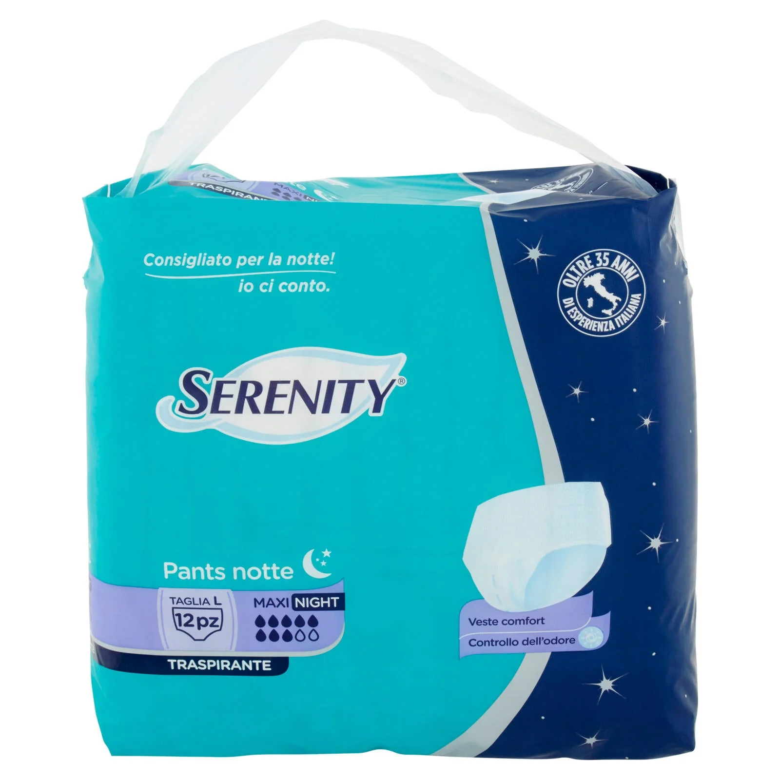 Serenity Pants notte Traspirante Maxi Night Taglia L 12 pz - Image 2