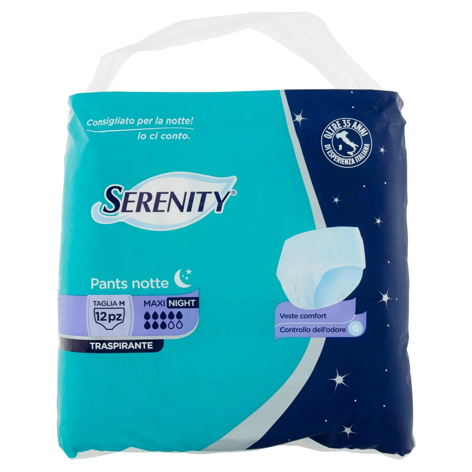 Serenity Pants notte Traspirante Maxi Night Taglia M 12 pz