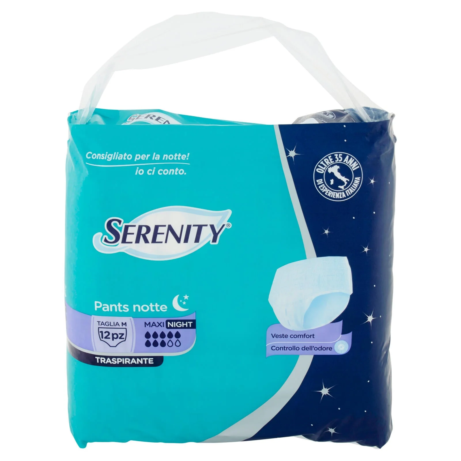 Serenity Pants notte Traspirante Maxi Night Taglia M 12 pz - Image 2
