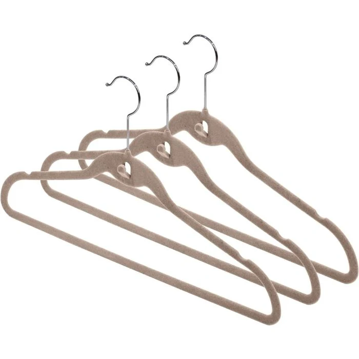 SET 3 APPENDIABITI CON GANCIO ANTISCIVOLO- beige - Image 2