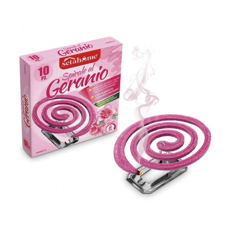 SETA BLU SPIRALI GERANIO X 10 ####