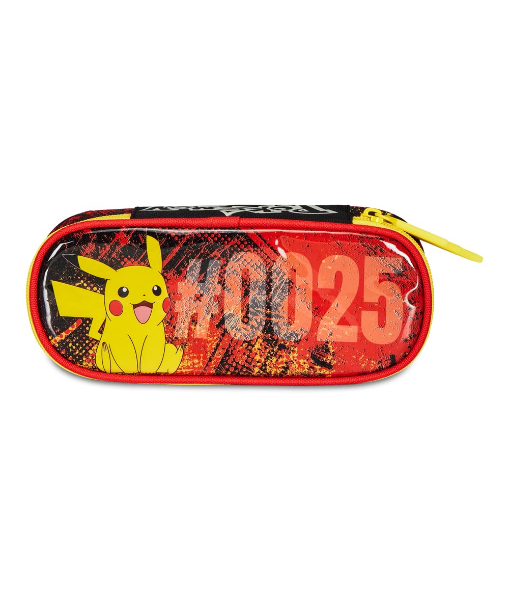 Seven - Astuccio Portapenne Scuola POKEMON PIKACHU, Monozip con Organizer Interno e Passanti Elastici - Image 3
