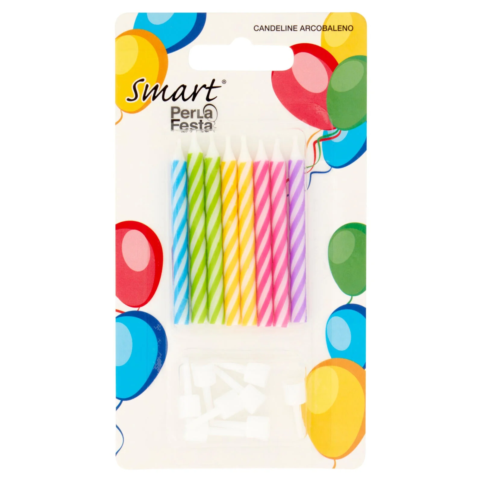 Smart PerLa Festa Candeline Arcobaleno 8 pz - Image 2