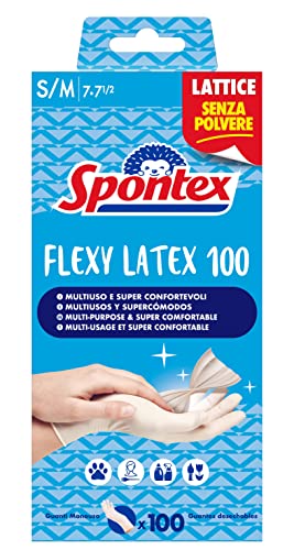 SPONTEX GUANTI FLEXY LATEX X 100 S/M