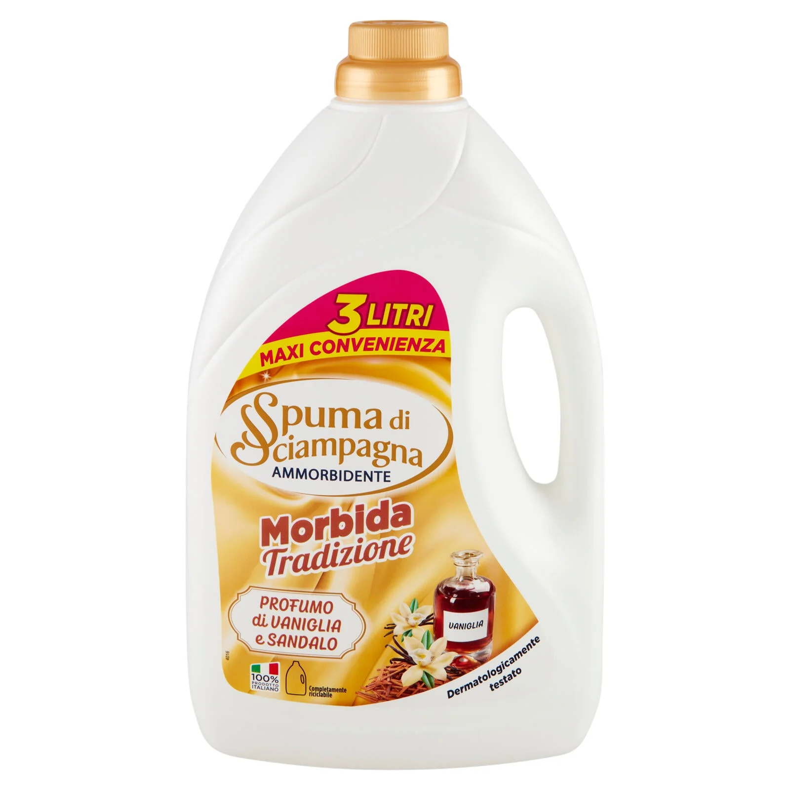 Spuma di Sciampagna Ammorbidente Morbida Tradizione Profumo di Vaniglia e Sandalo 3000 ml - Image 2
