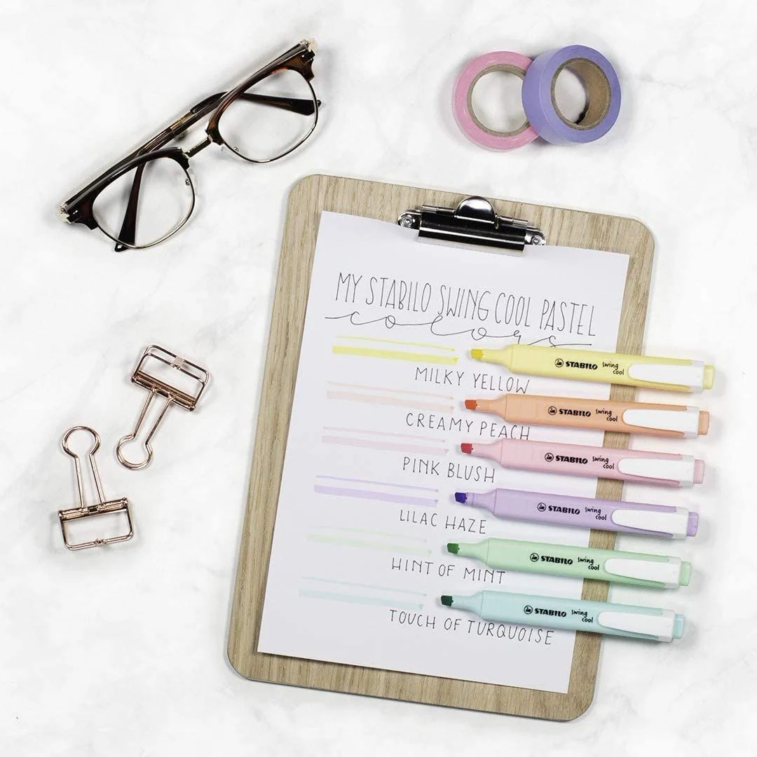 STABILO Pastel Collection Set – Confezione mista 13 pezzi: 6 swing cool pastel, 3 point 88, 3 pointMax, 1 righello stencil - Image 8