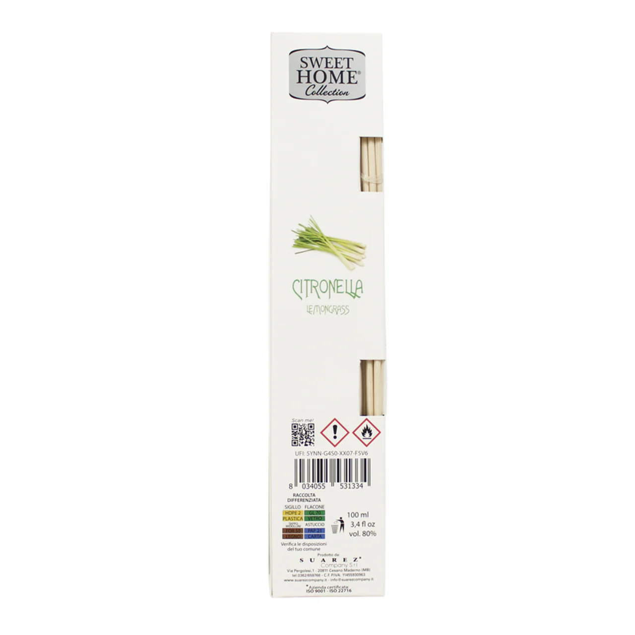 Sweet Home - Profumatore Ambiente Citronella Con Bastoncini - 100 ml - Image 2