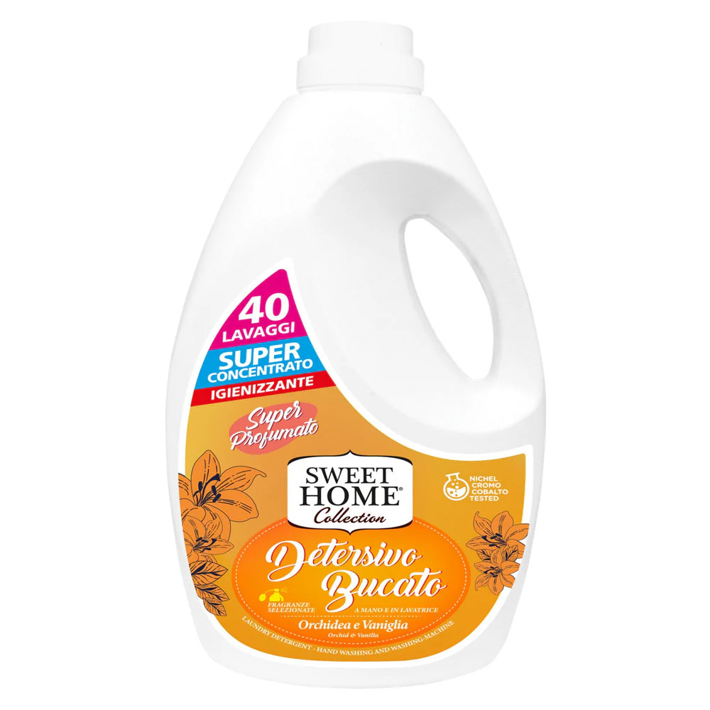 Sweet Home Vaniglia e Orchidea Detersivo Bucato Concentrato 40 lavaggi 2000ml