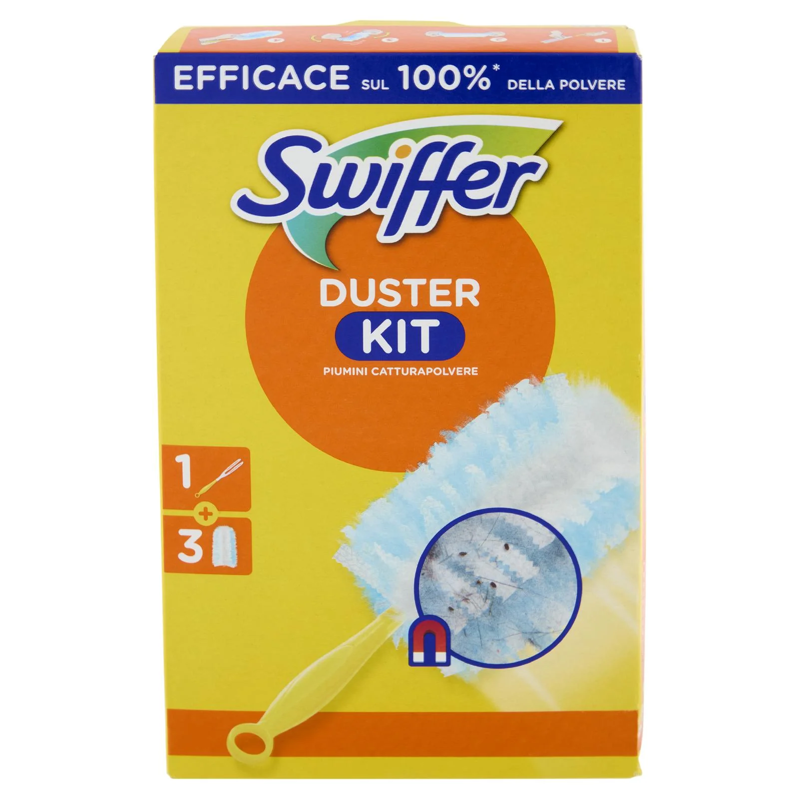 Swiffer Duster Kit Cattura Polvere (1 Manico + 3 Piumini per spolverare) - Image 2
