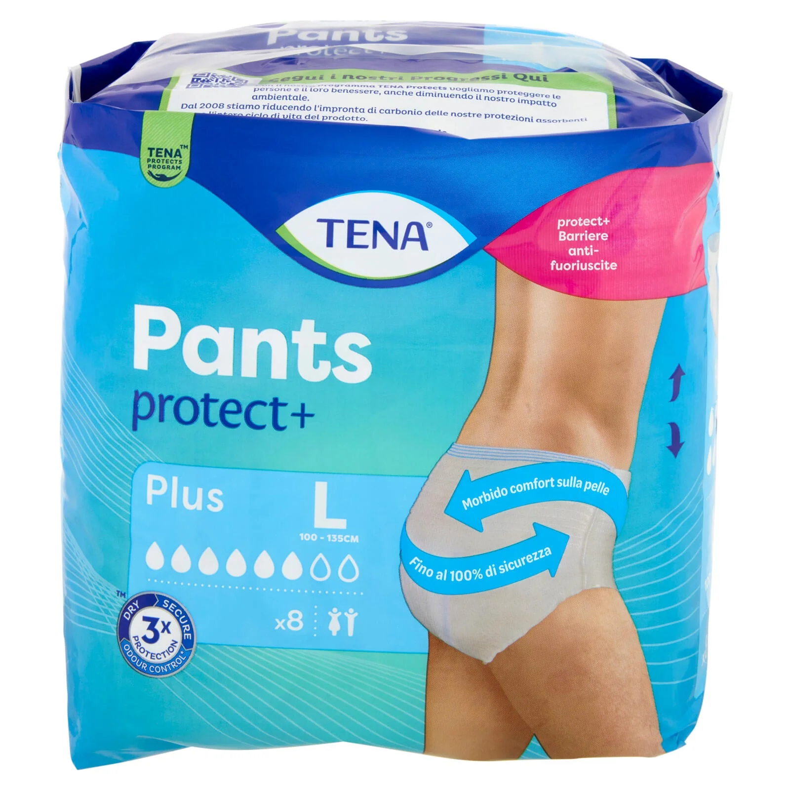 Tena Pants protect+ Plus L 8 pz - Image 2