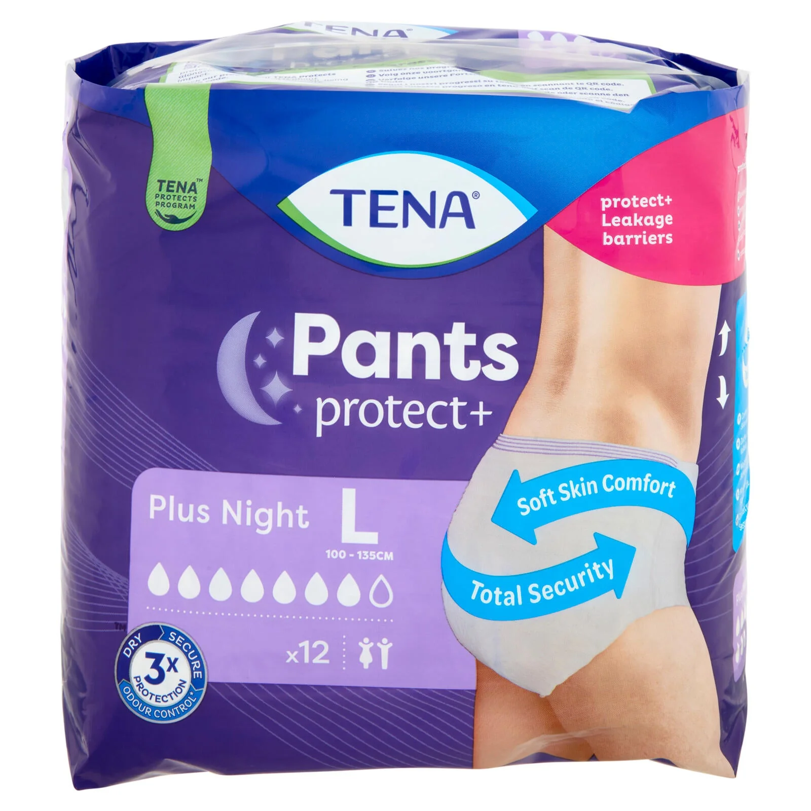 Tena Pants protect+ Plus Night L 12 pz - Image 2