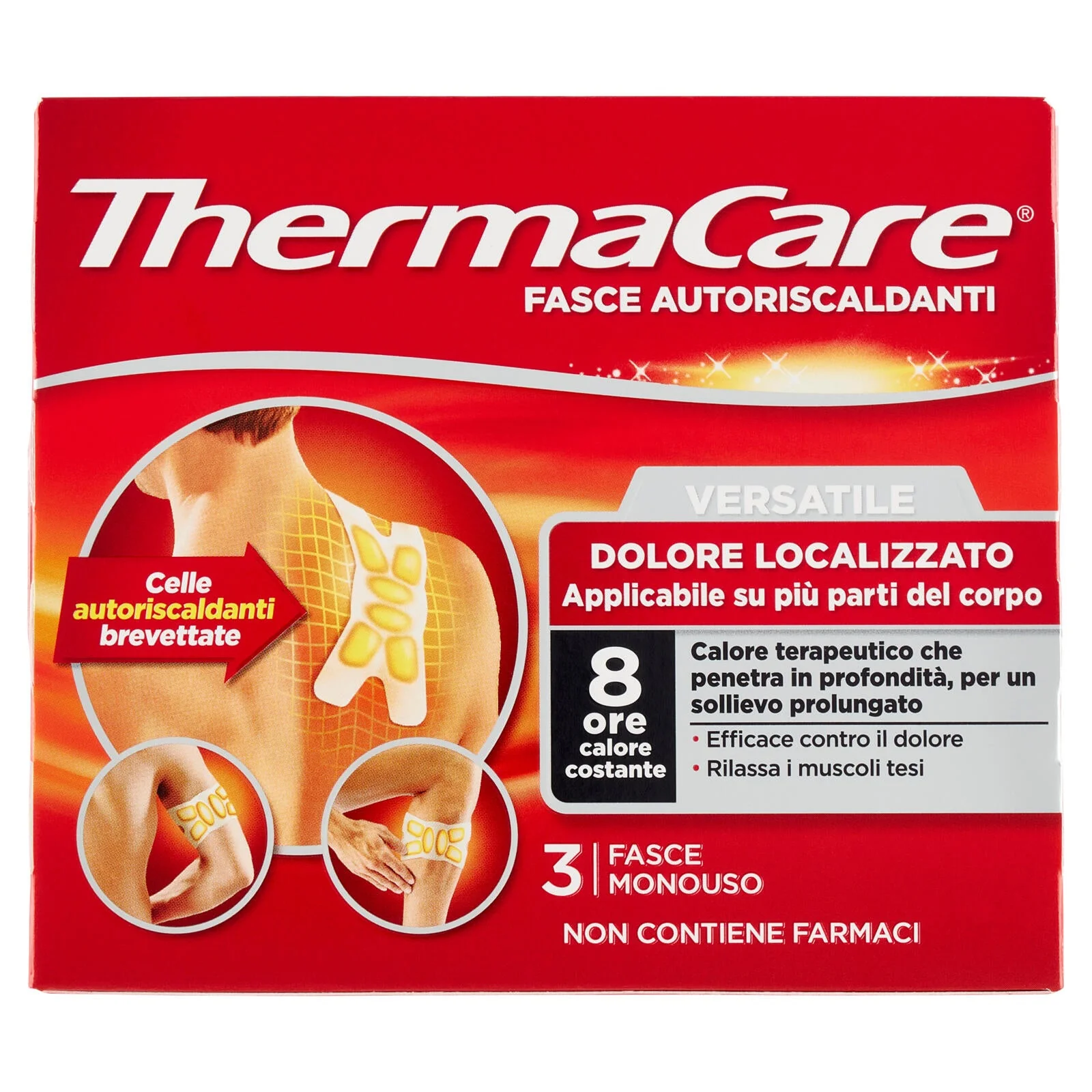 ThermaCare Fasce Autoriscaldanti Versatile Dolore Localizzato 3 pz - Image 3
