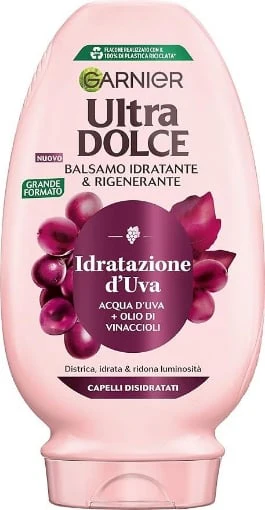 Garnier Ultra Dolce, Idratazione d'Uva, Balsamo Idratante & Rigenerante, 200ml