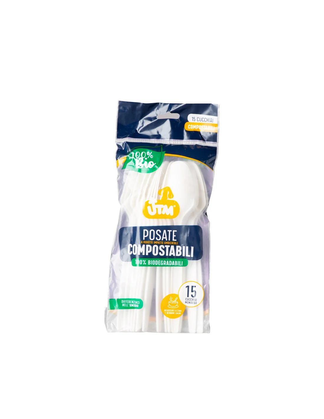Utm Cucchiai Compostabili 100% Biodegradabili x 15 - Image 2