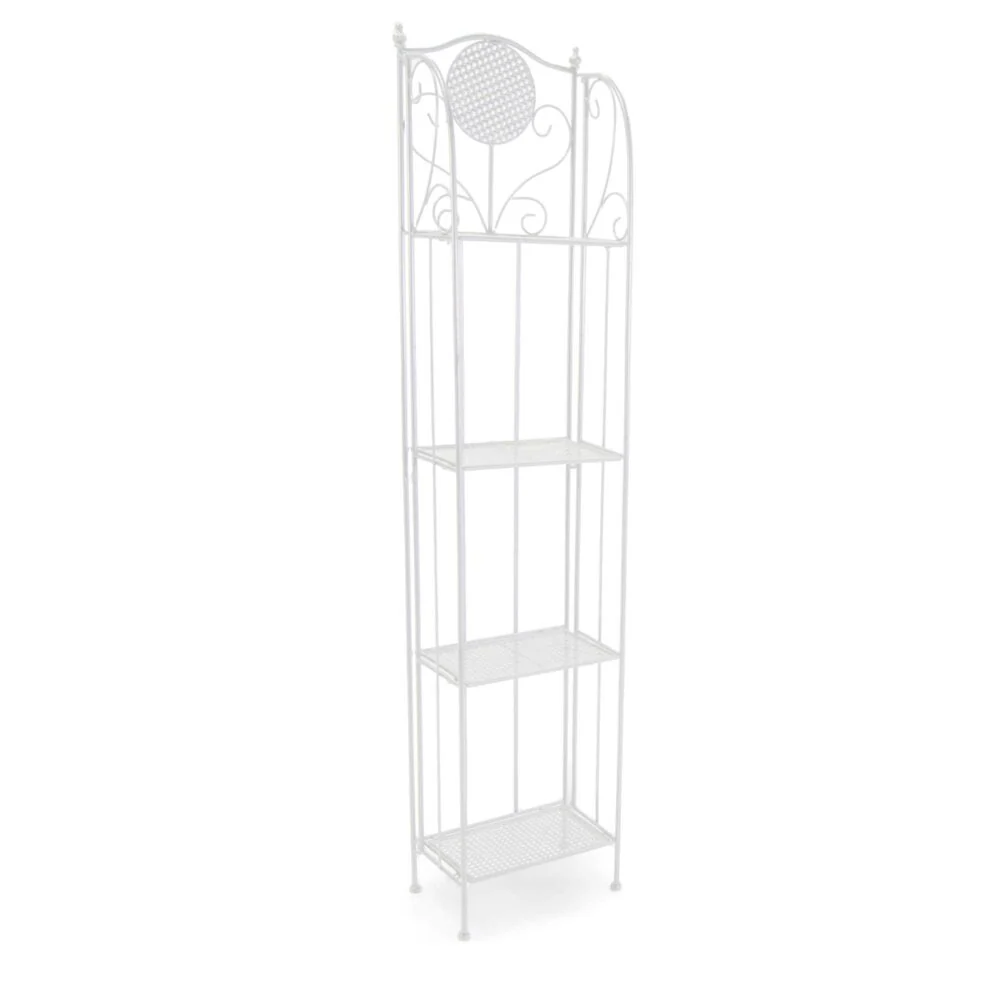 VAC SCAFFALE METALLO LEILA 4 RIPIANI BIANCO 35X25XH158 CM