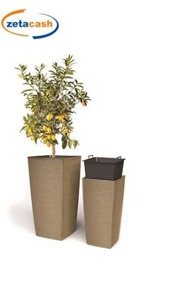 VASO WOODY AURORA 30X30X57 CM