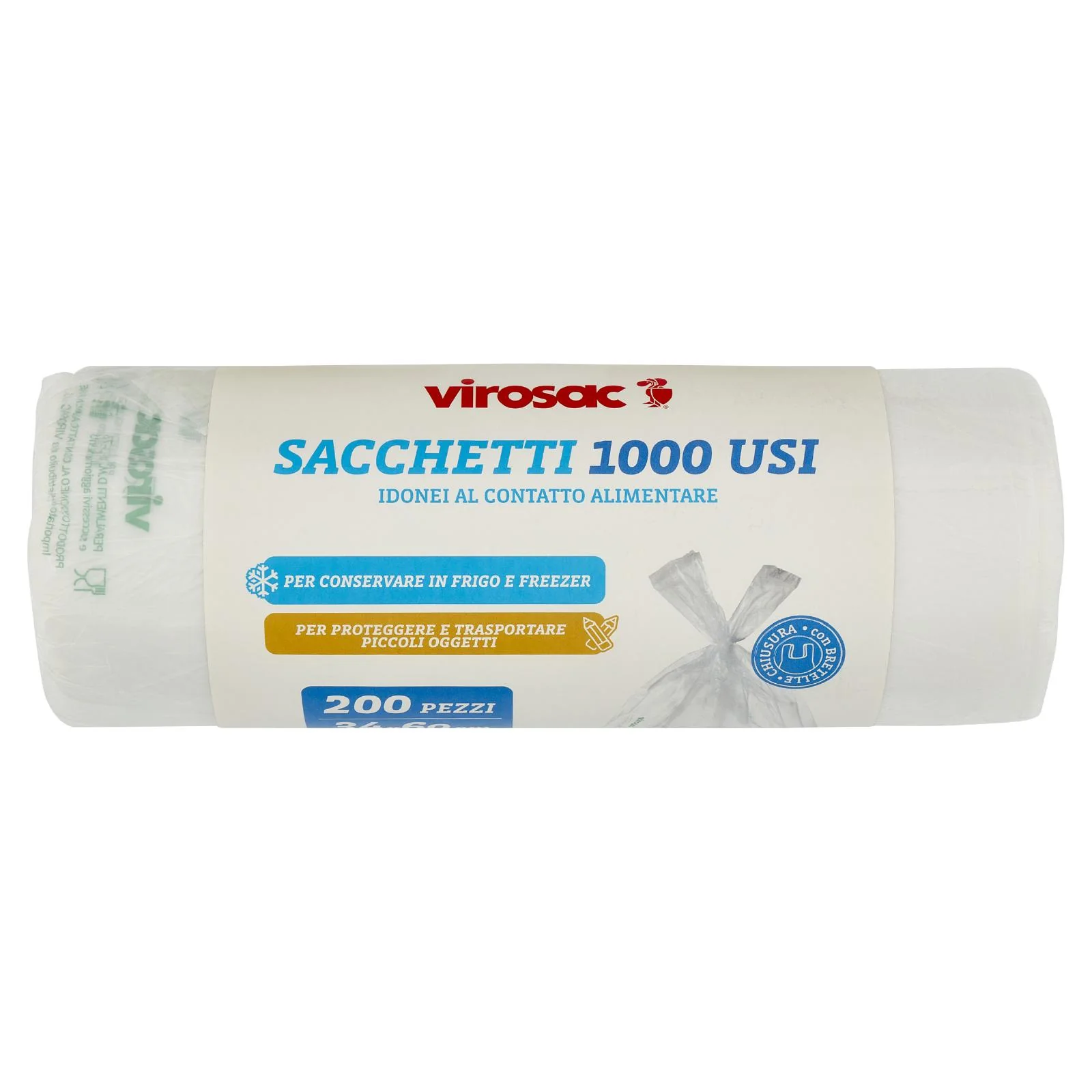 virosac Sacchetti 1000 Usi 34x60 cm 5 litri 200 pz